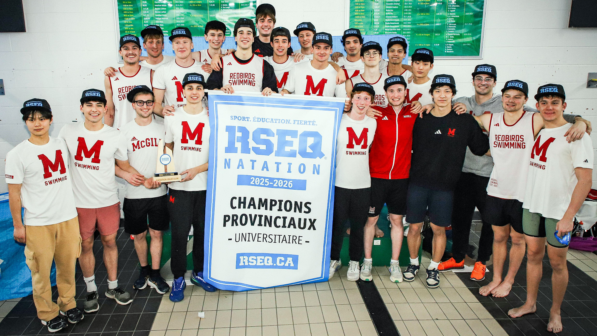 McGill Redbirds win 2026 RSEQ swim championship