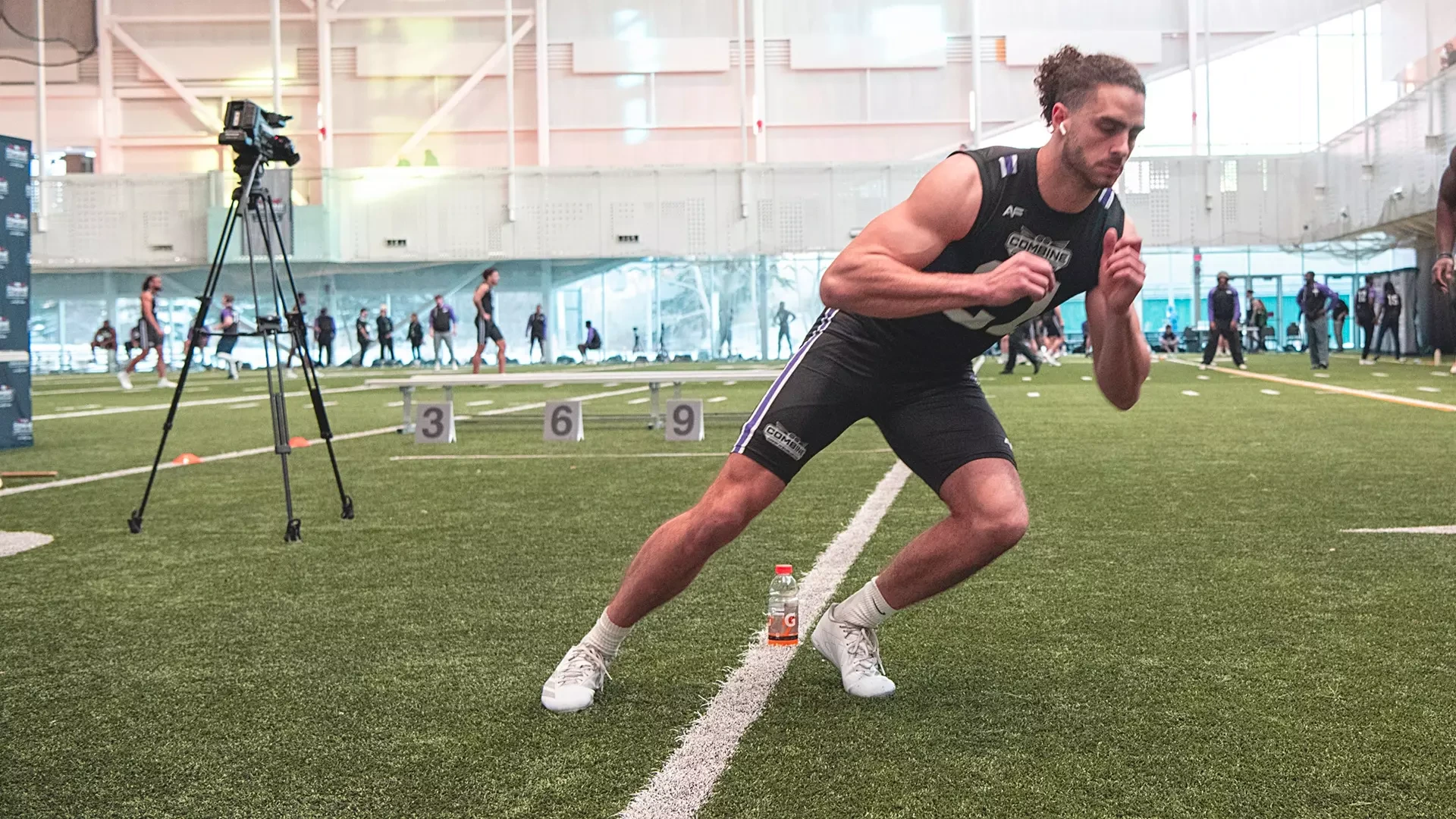McGill QB Eloa Latendresse-Regimbald goes through testing on day 1 of 2026 CFL Combine