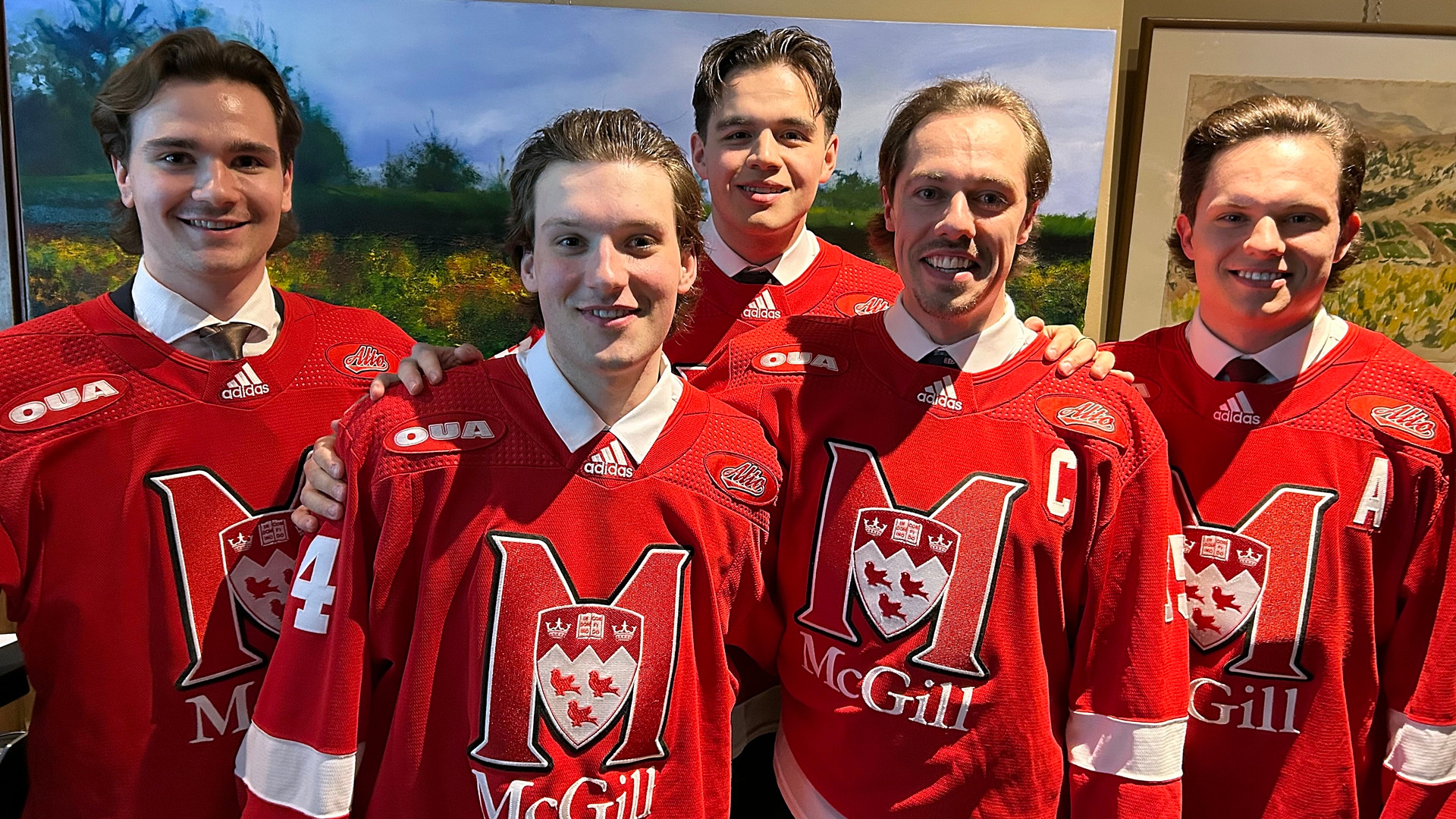 CLASS OF 2026 (L to R): William Rouleau, Alex Blanchard, Mikisiw Awashish, Alex Gagnon, Mathieu Gagnon and Patrick Larkin (missing)