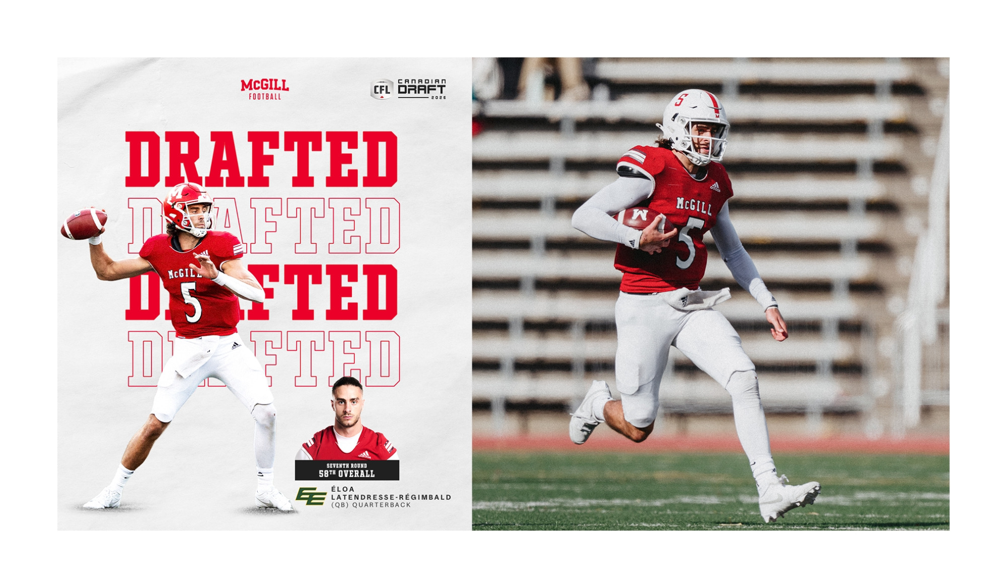 Éloa Latendresse-Régimbald becomes the first McGill QB to be drafted since 1966
