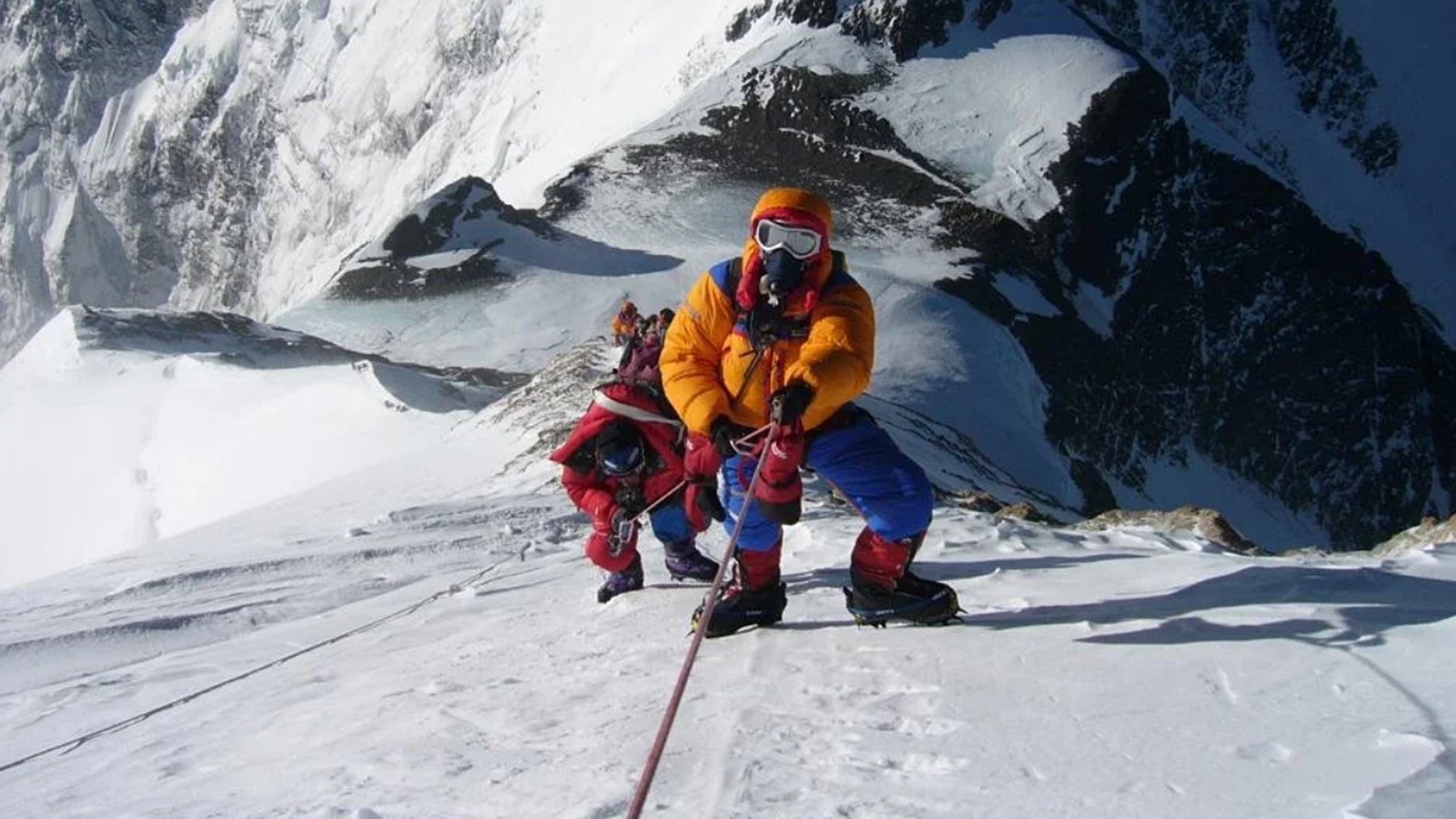 Dr. Shaunna Burke climbing Mt. Everest