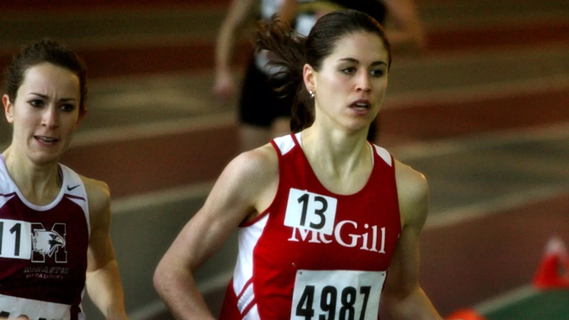 All-Canadian distance runner Sarah McCuaig in action at a 2012 McGill track meet