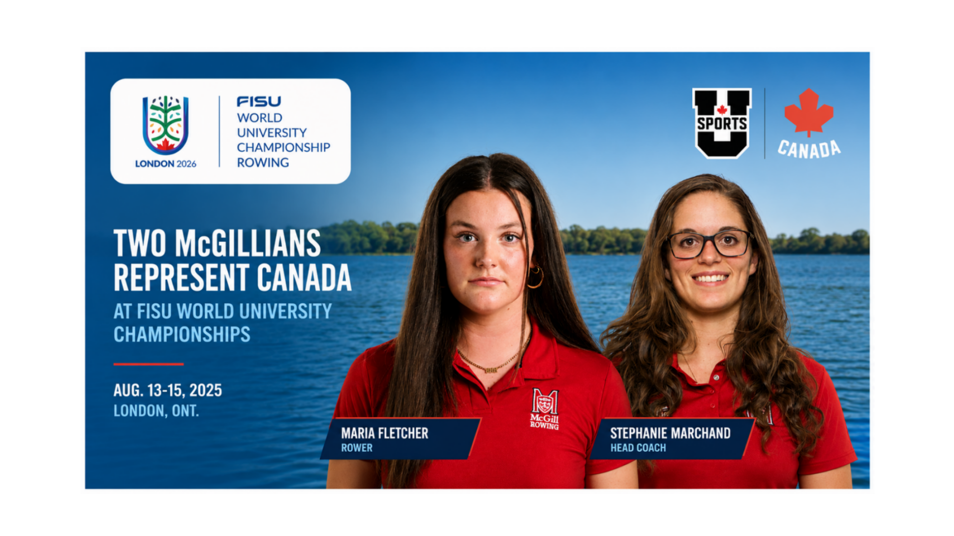 McGill's Maria Fletcher and Stephanie Marchand represented Canada at the 2026 FISU World University Rowing Championships