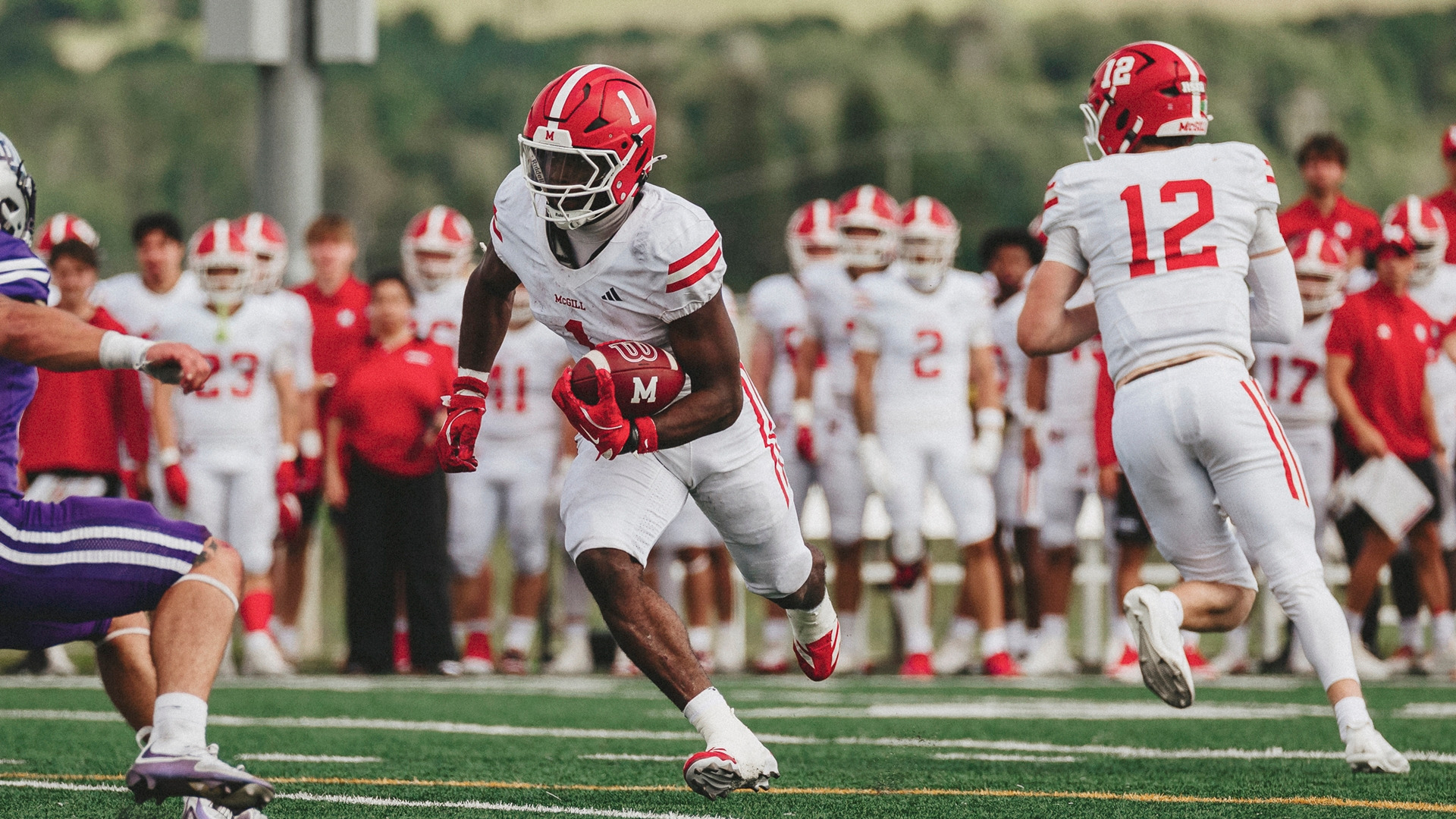 LENNOXVILLE, CANADA - SEPTEMBER 5: McGill Redbirds Football vs Bishop's on September 5, 2026 in Lennoxville, QC, Canada. (Photo by Matt Garies / McGill Athletics)