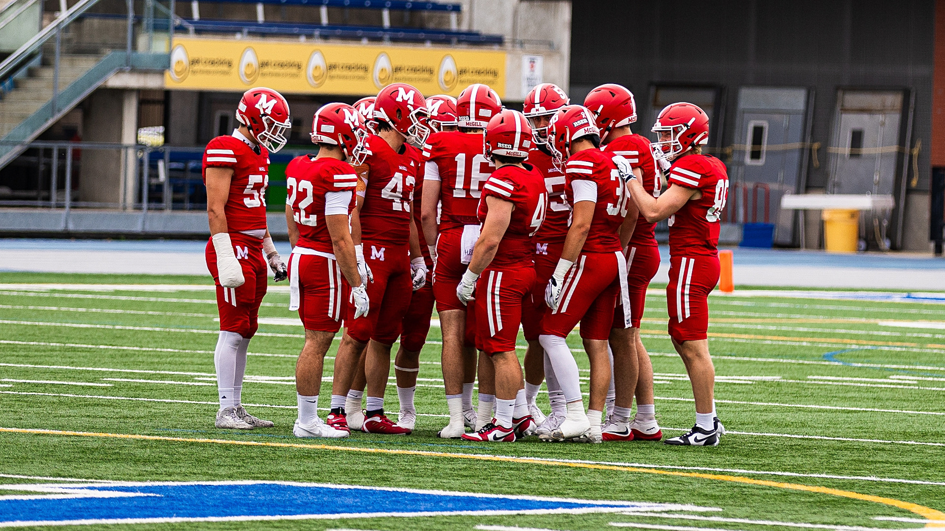 McGill's defensive unit during game at U. of Toronto