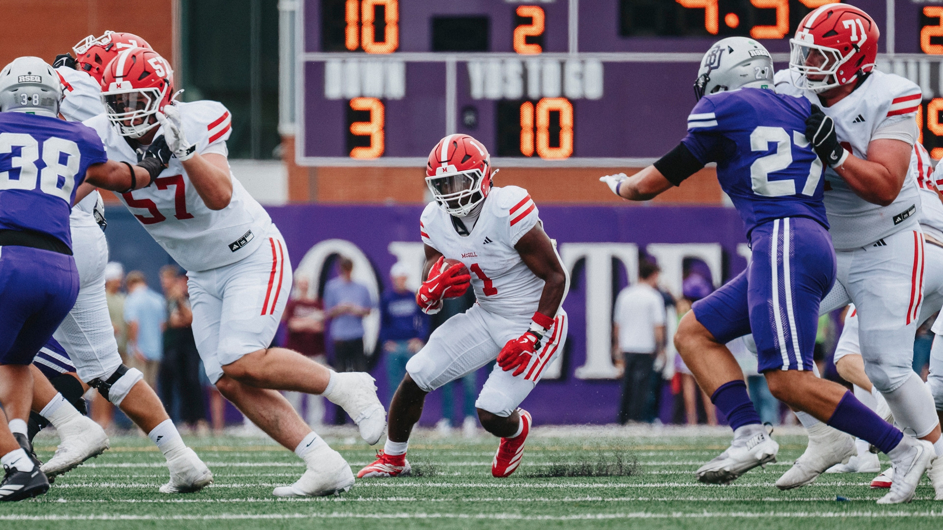 LENNOXVILLE, CANADA - SEPTEMBER 5: McGill Redbirds Football vs Bishop's on September 5, 2026 in Lennoxville, QC, Canada. (Photo by Matt Garies / McGill Athletics)