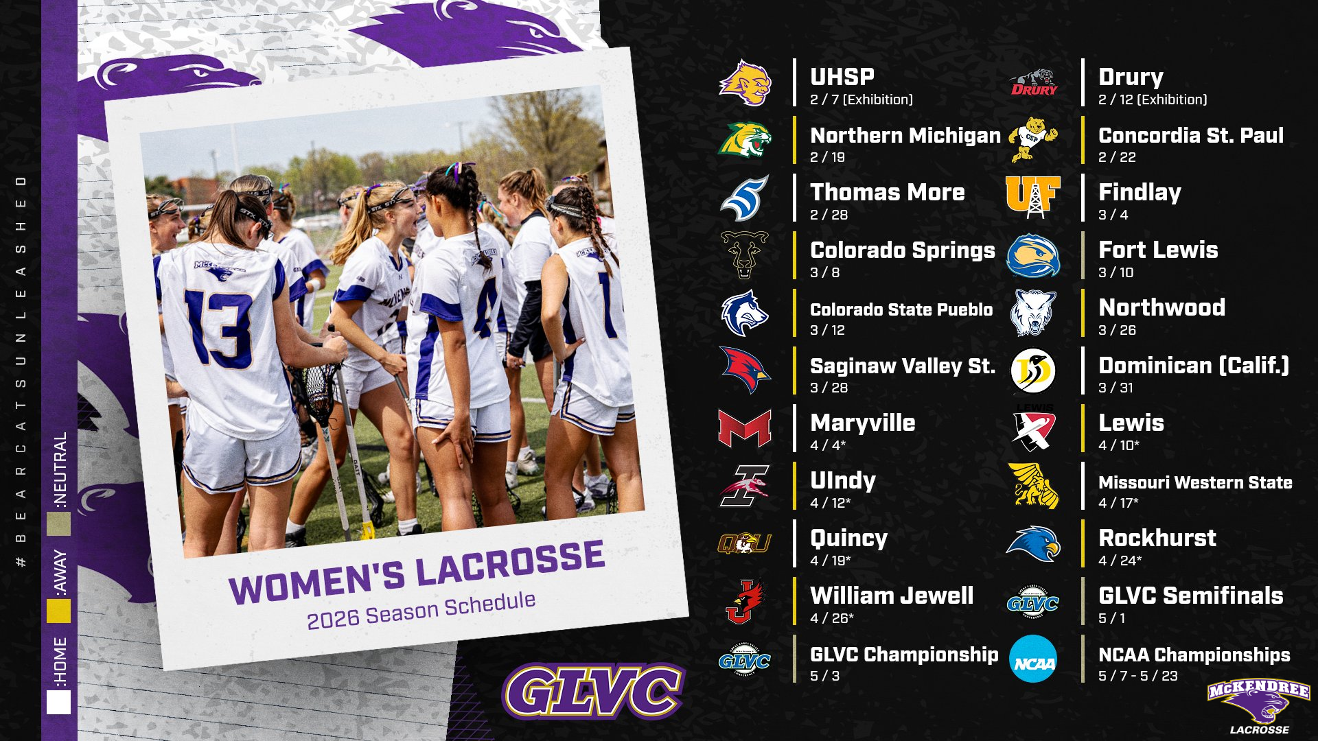 SCHEDULE: Women's Lacrosse (2026)