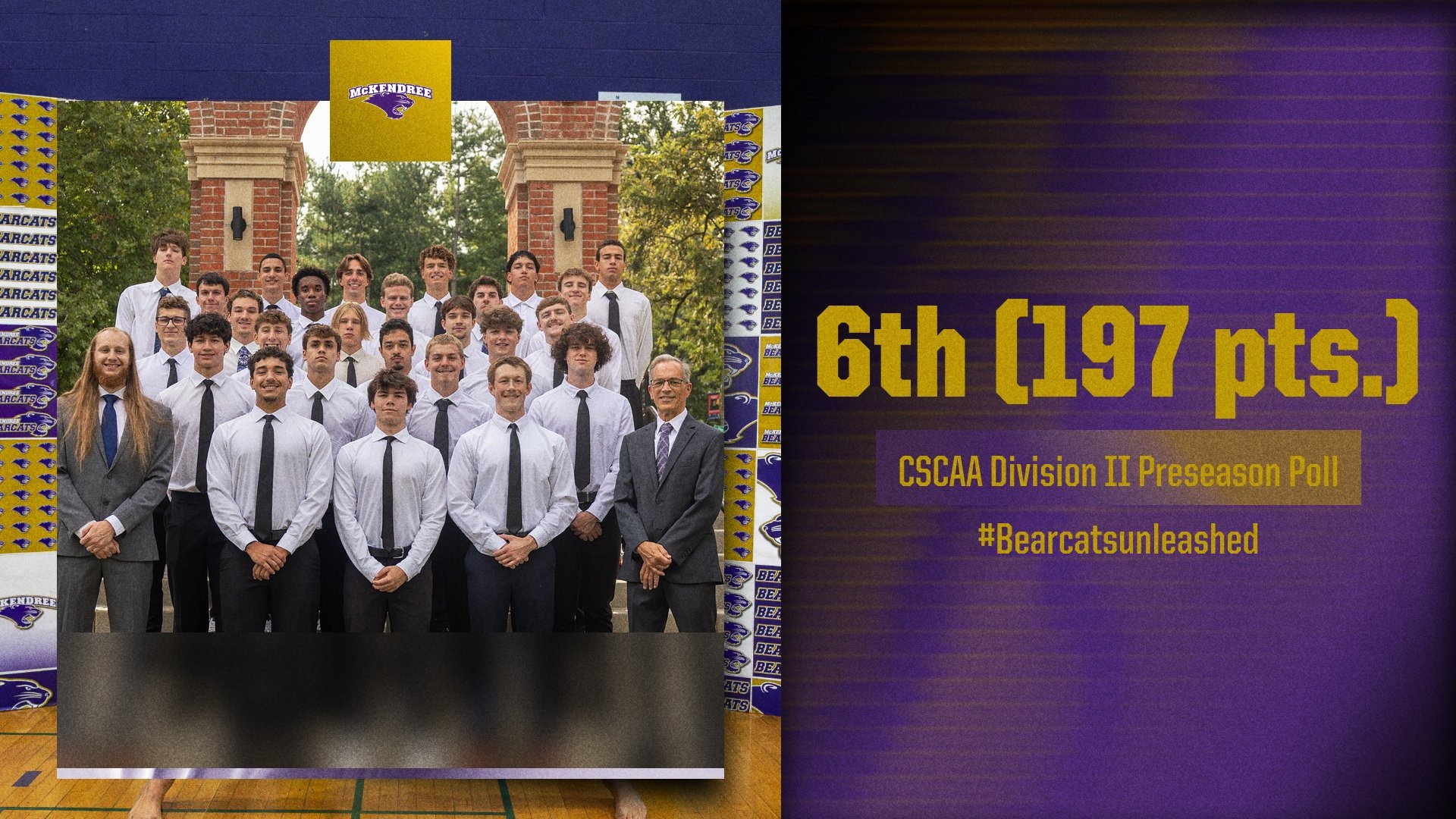 Men’s Swimming and Diving Ranked 6th in CSCAA Division II Preseason Poll      