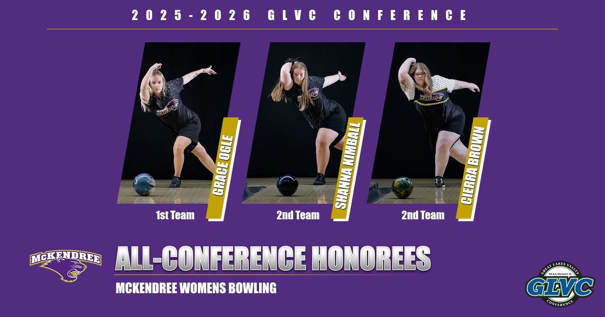 Ogle, Brown and Kimball earn All-Conference Honors  