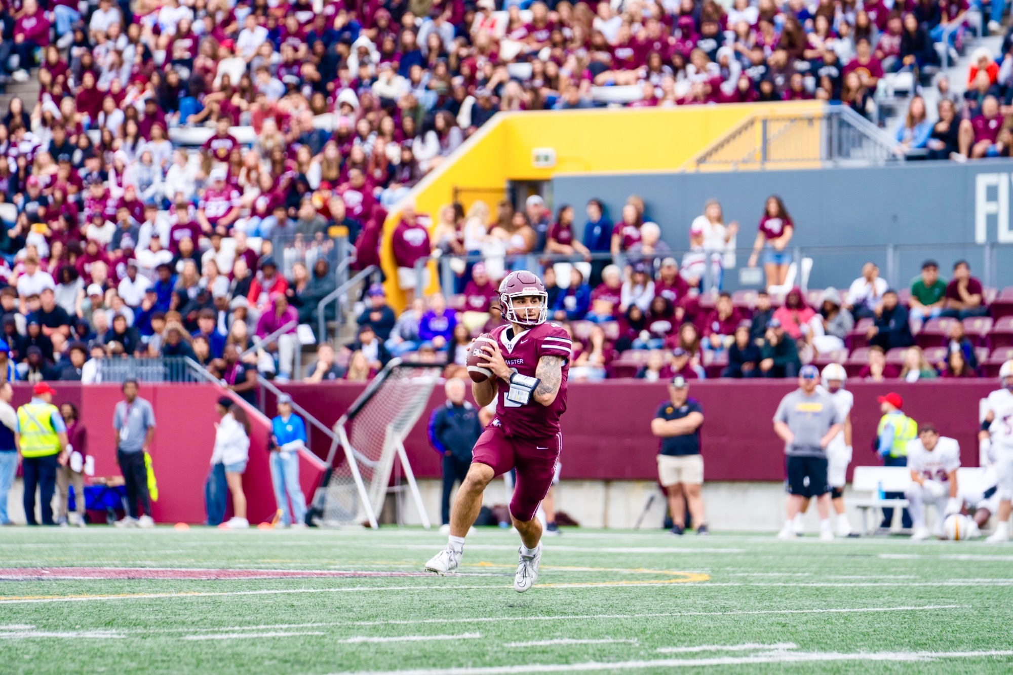Lucas Barresi looks downfield