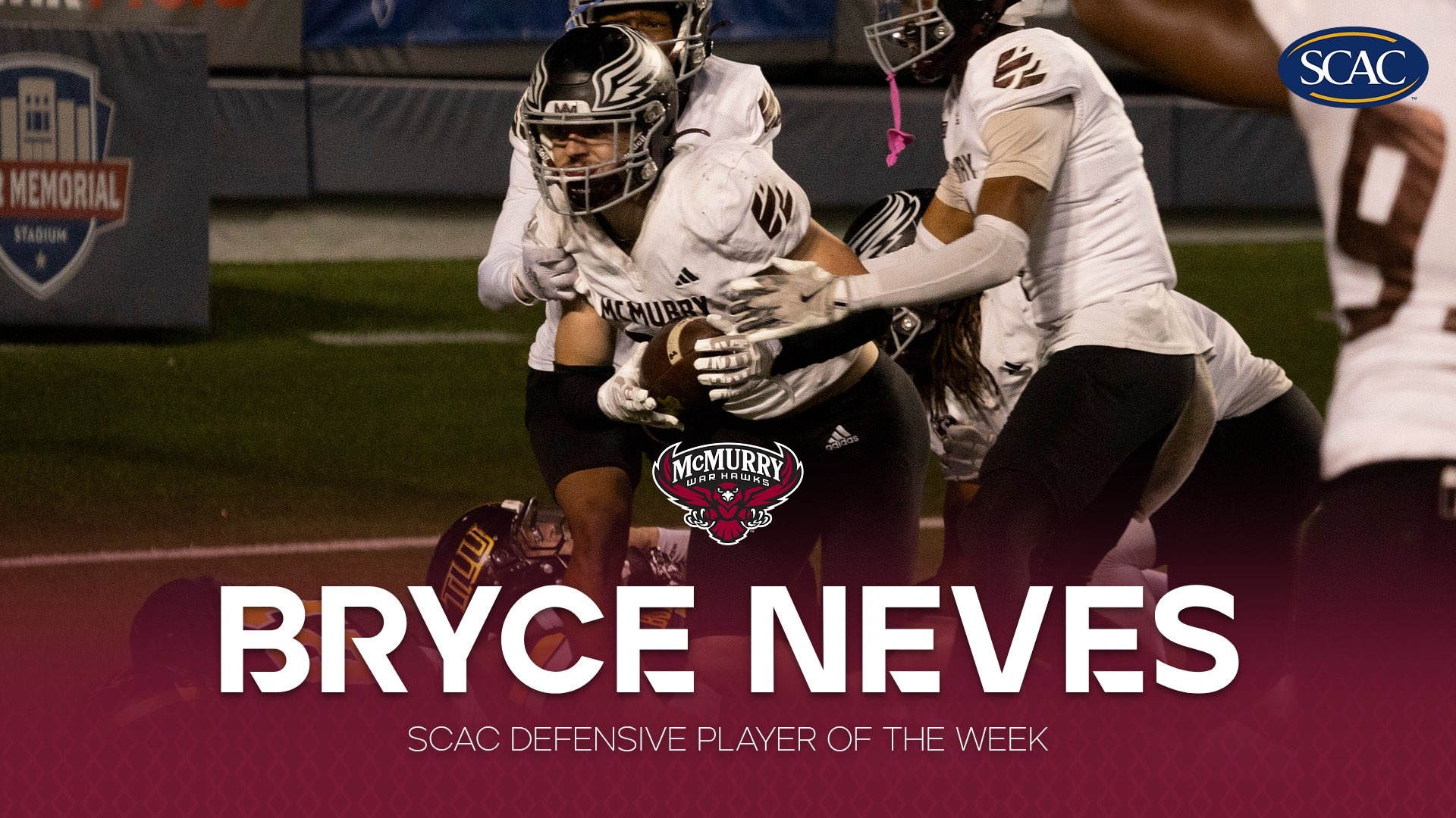 Bryce Neves Defensive Player of the Week - week 11