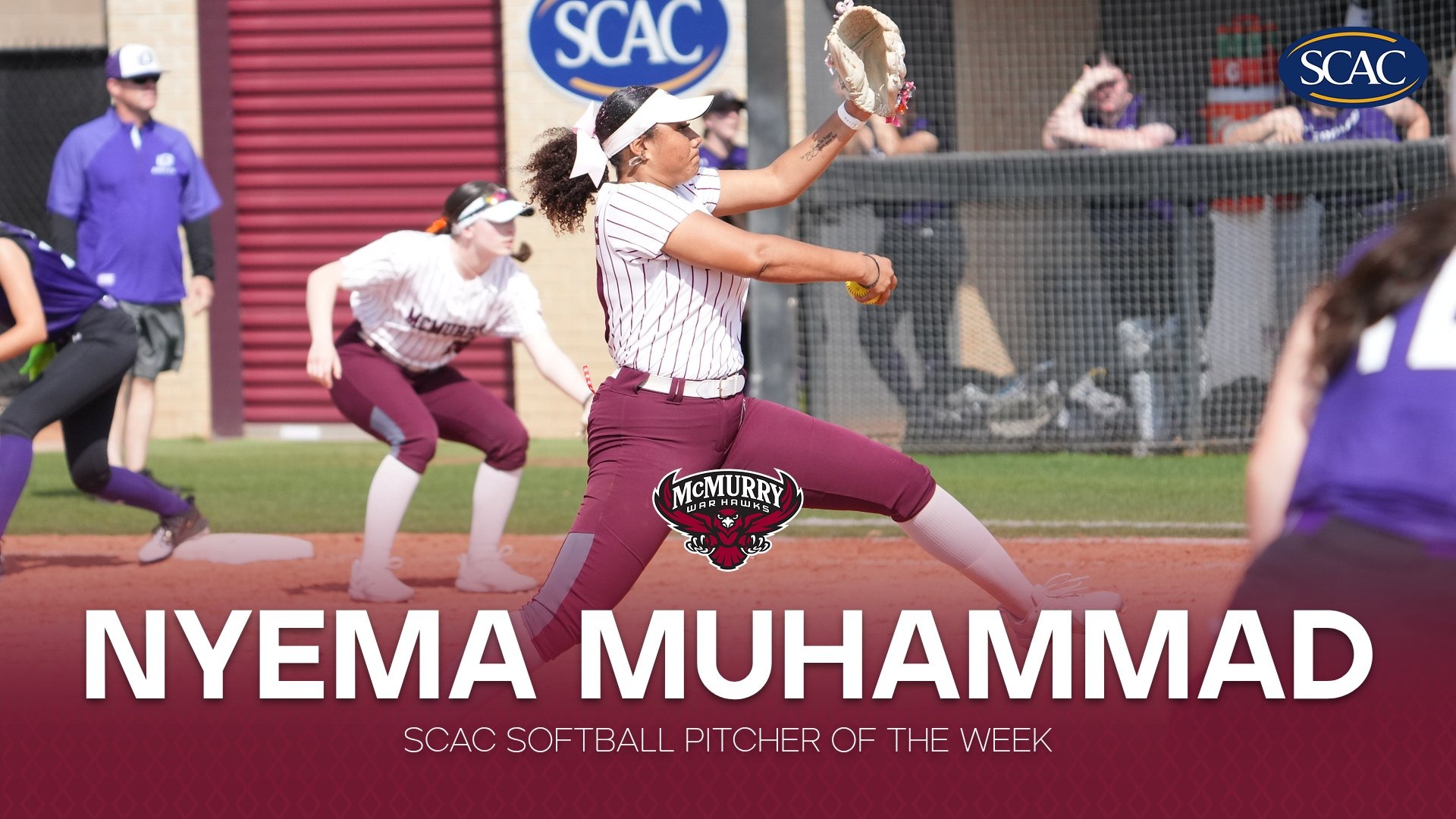 Nyema Muhammad Pitcher of the Week SCAC
