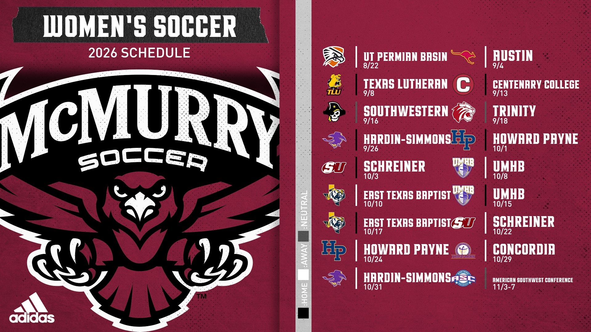 women's soccer 26 schedule