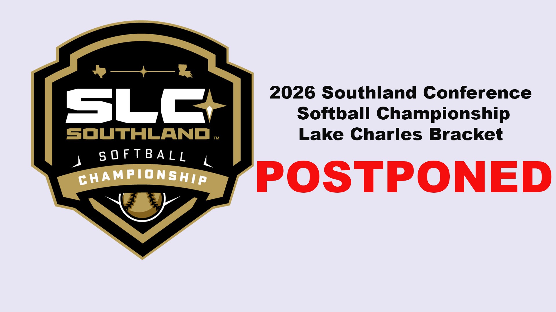 SLC SB Tournament Postponed Graphic