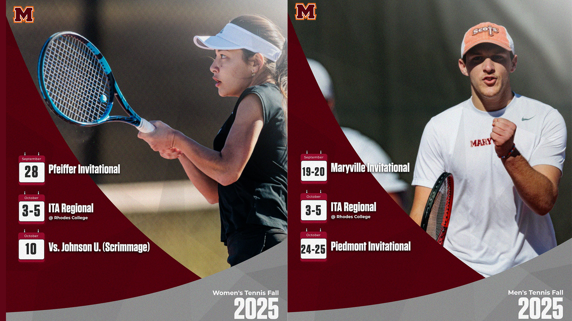 Tennis Fall Schedules