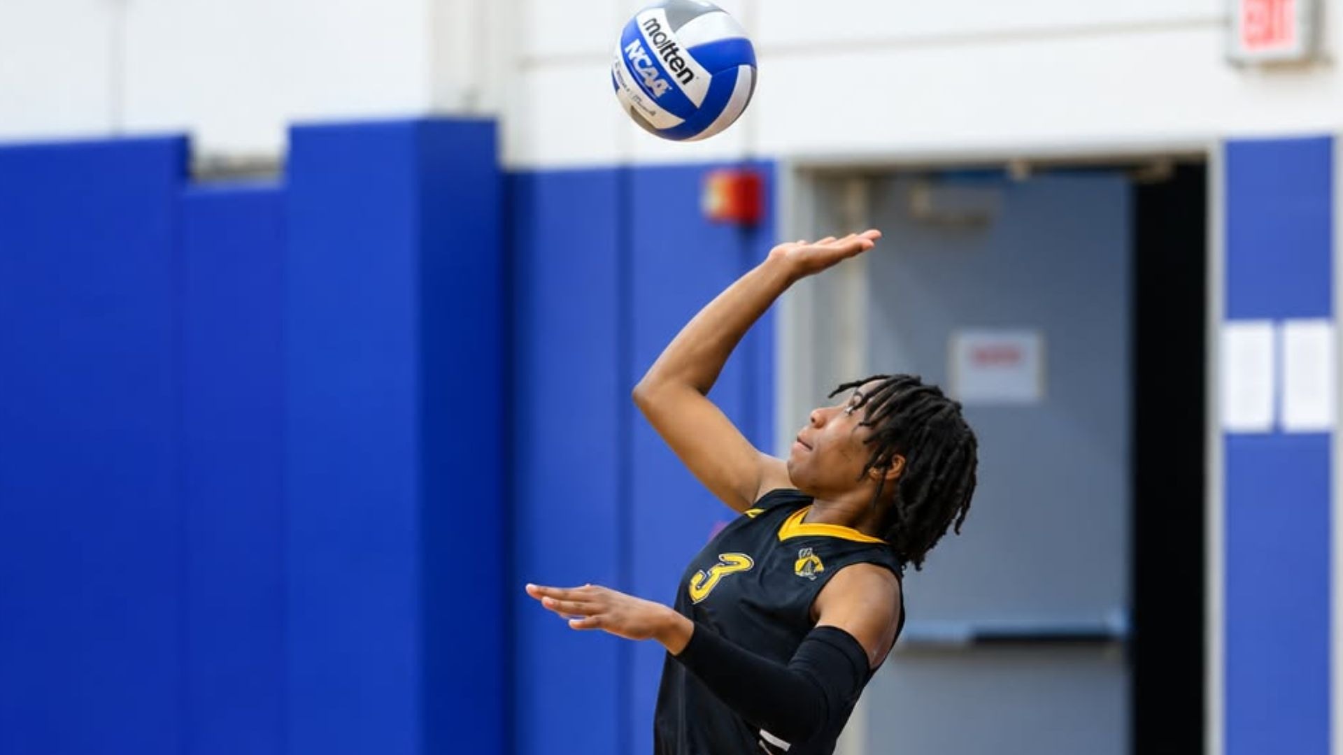 Danajah Lawrence hitting the ball