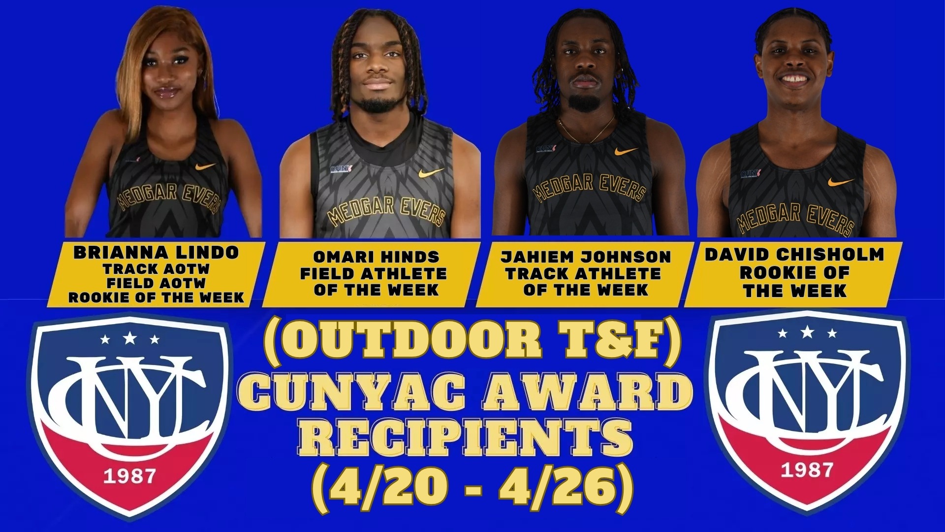 Outdoor Track and Field Athletes of the Week