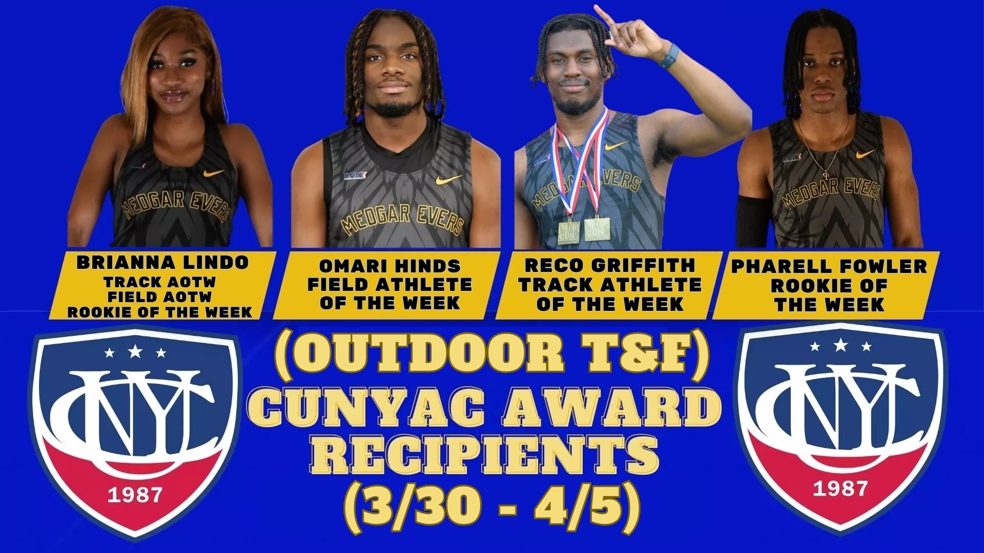 CUNYAC Awards Sweep