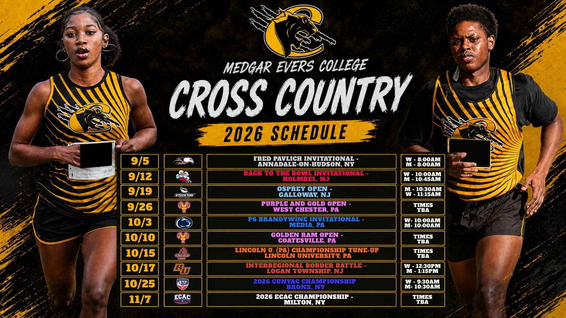 2026 Cross Country Schedule