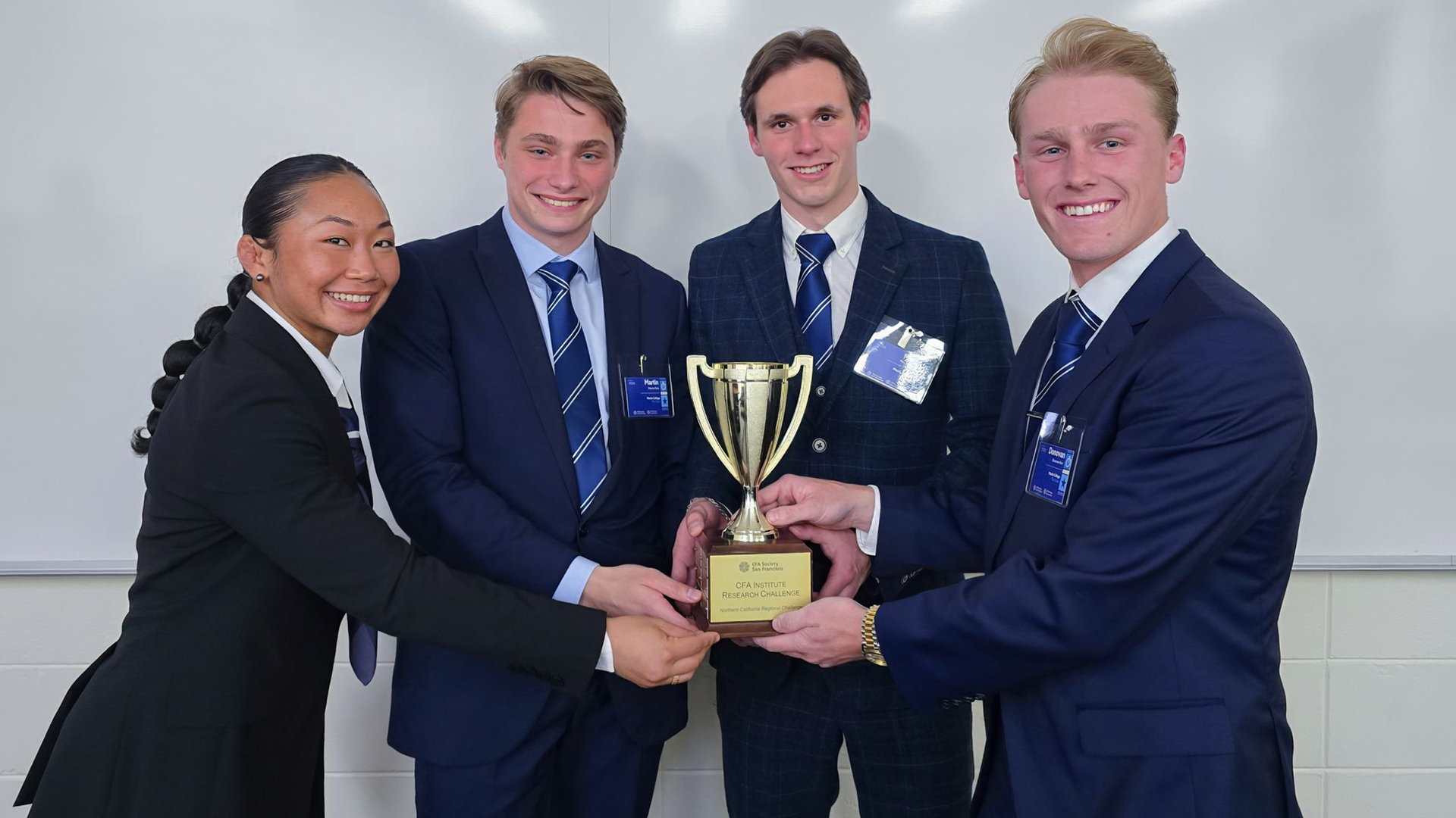CFA Institute Research Challenge Northern California Champions - Haley Narahara, Martin Fiala, Marc Hegele, Donovan Kerr