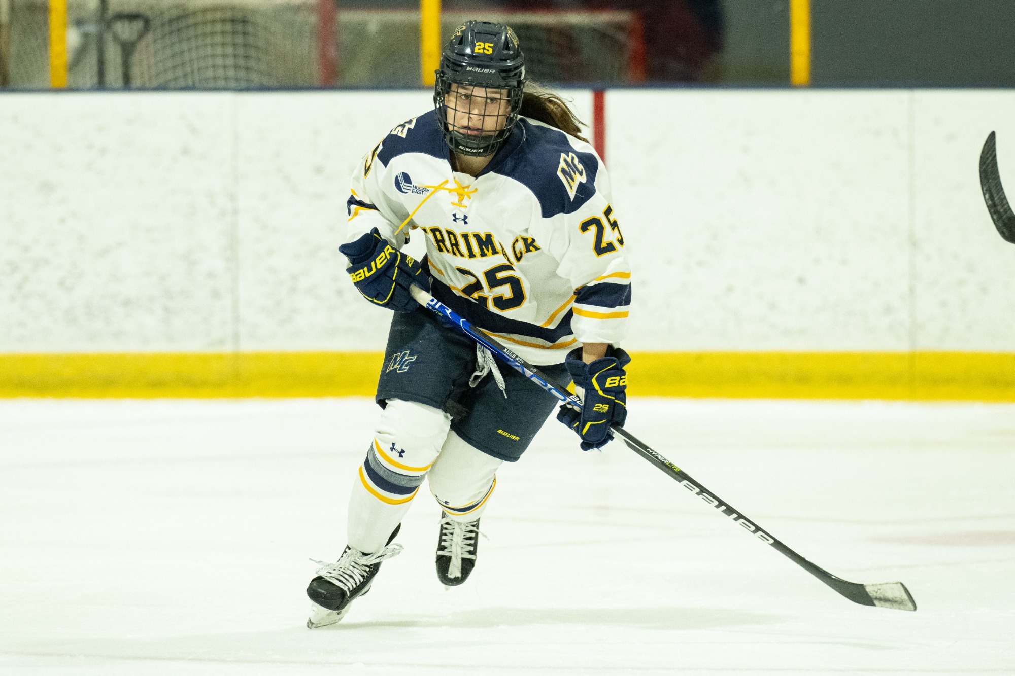Women’s Hockey Knocked Off by UConn Merrimack College Athletics