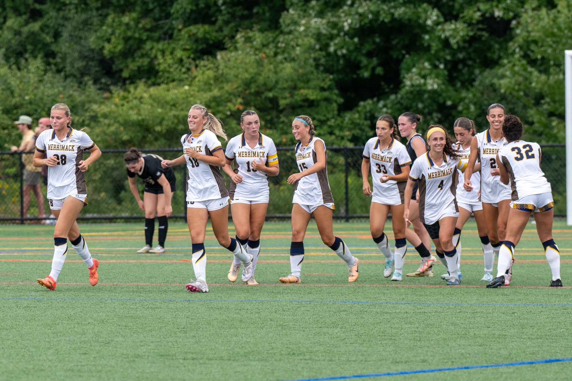 Women's Soccer Celebrating a Goal