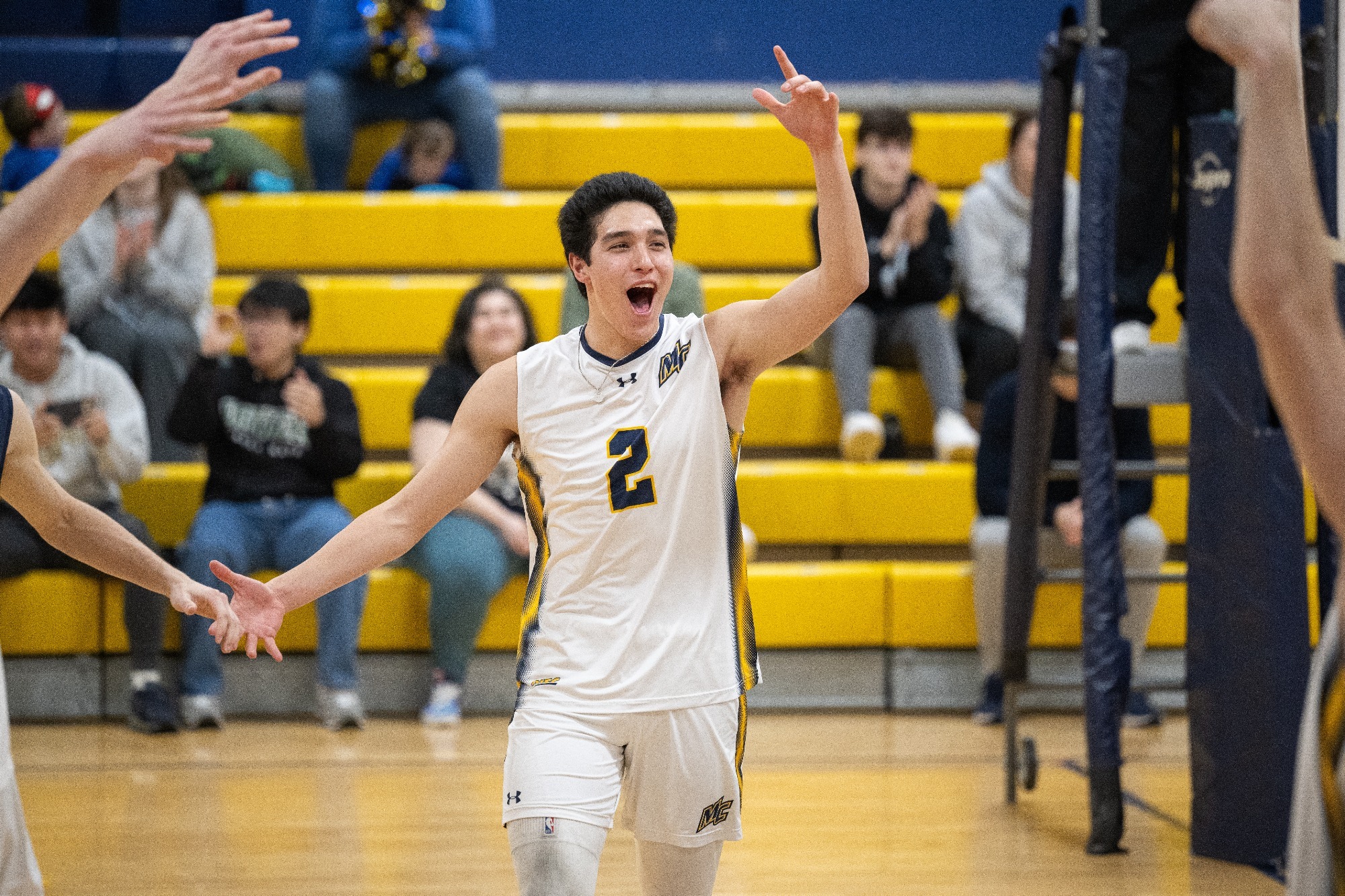 Men's Volleyball Surges To Three Set Win Merrimack College Athletics