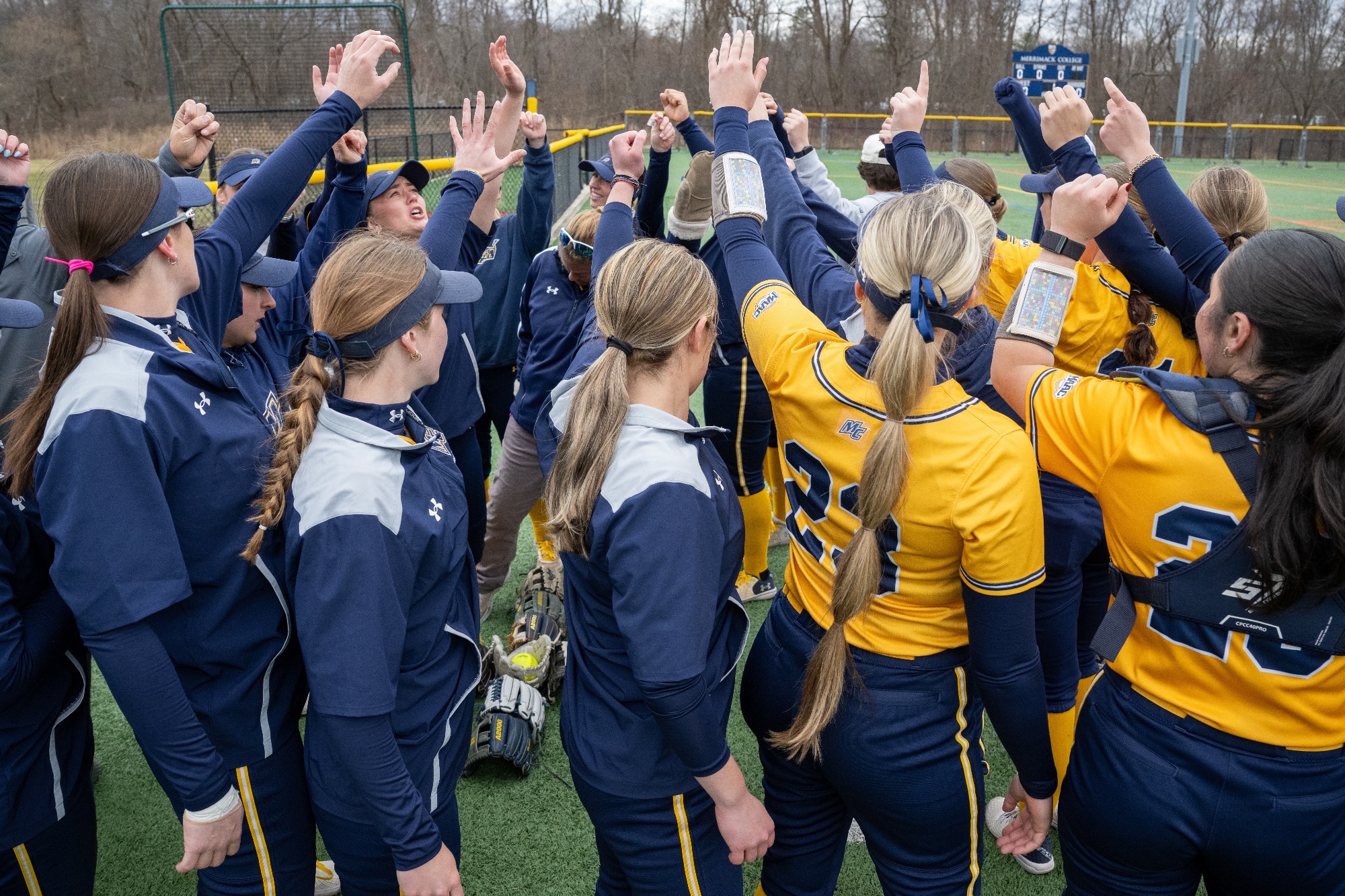 Softball Team Huddle