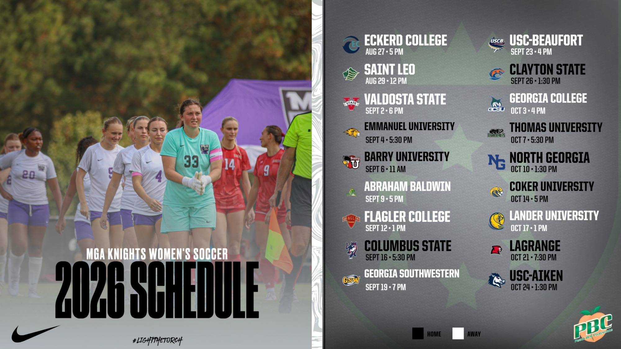 2026 WSOC Schedule