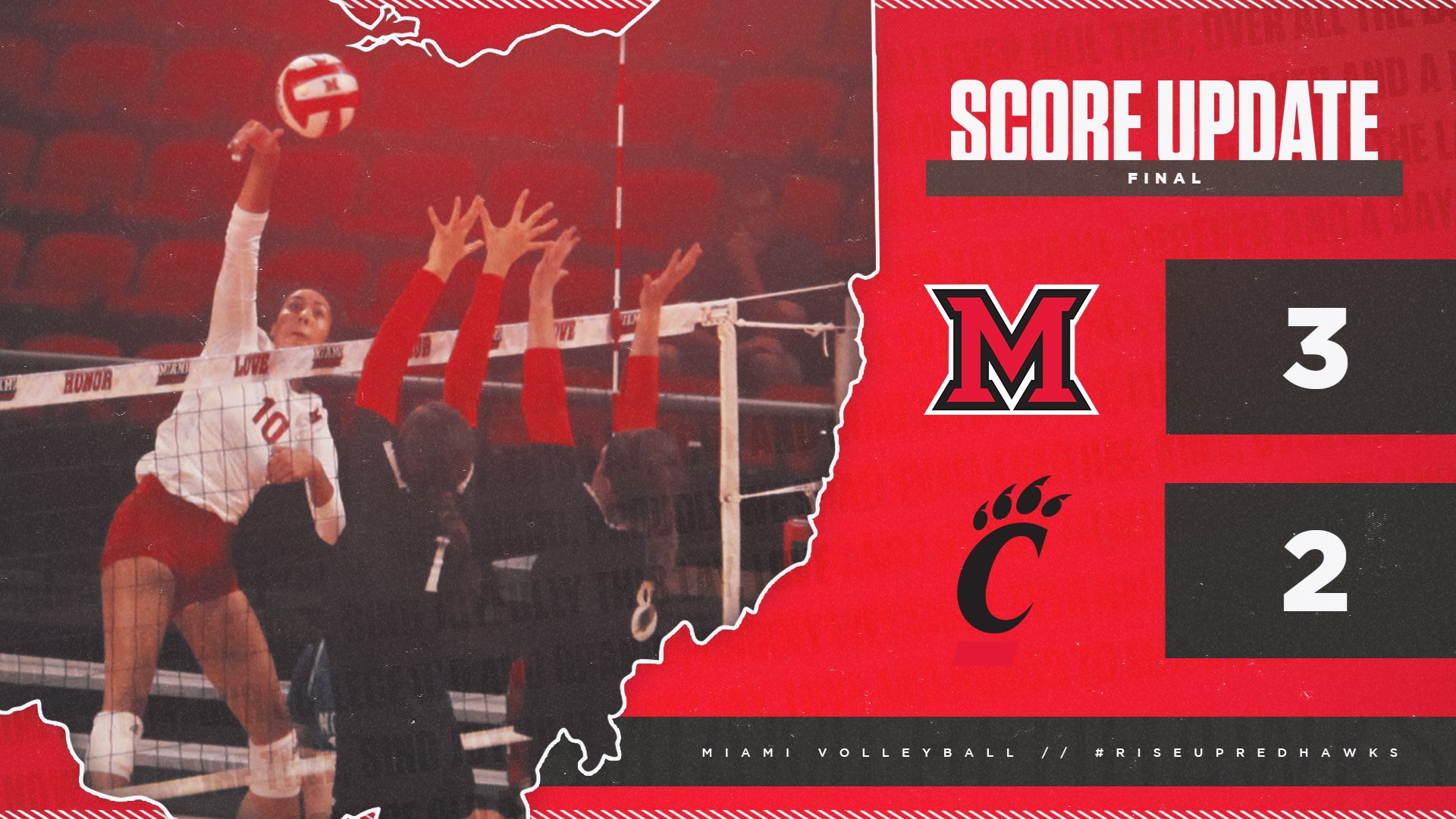 Miami Takes Down Rival Cincinnati in Five Sets Miami University RedHawks