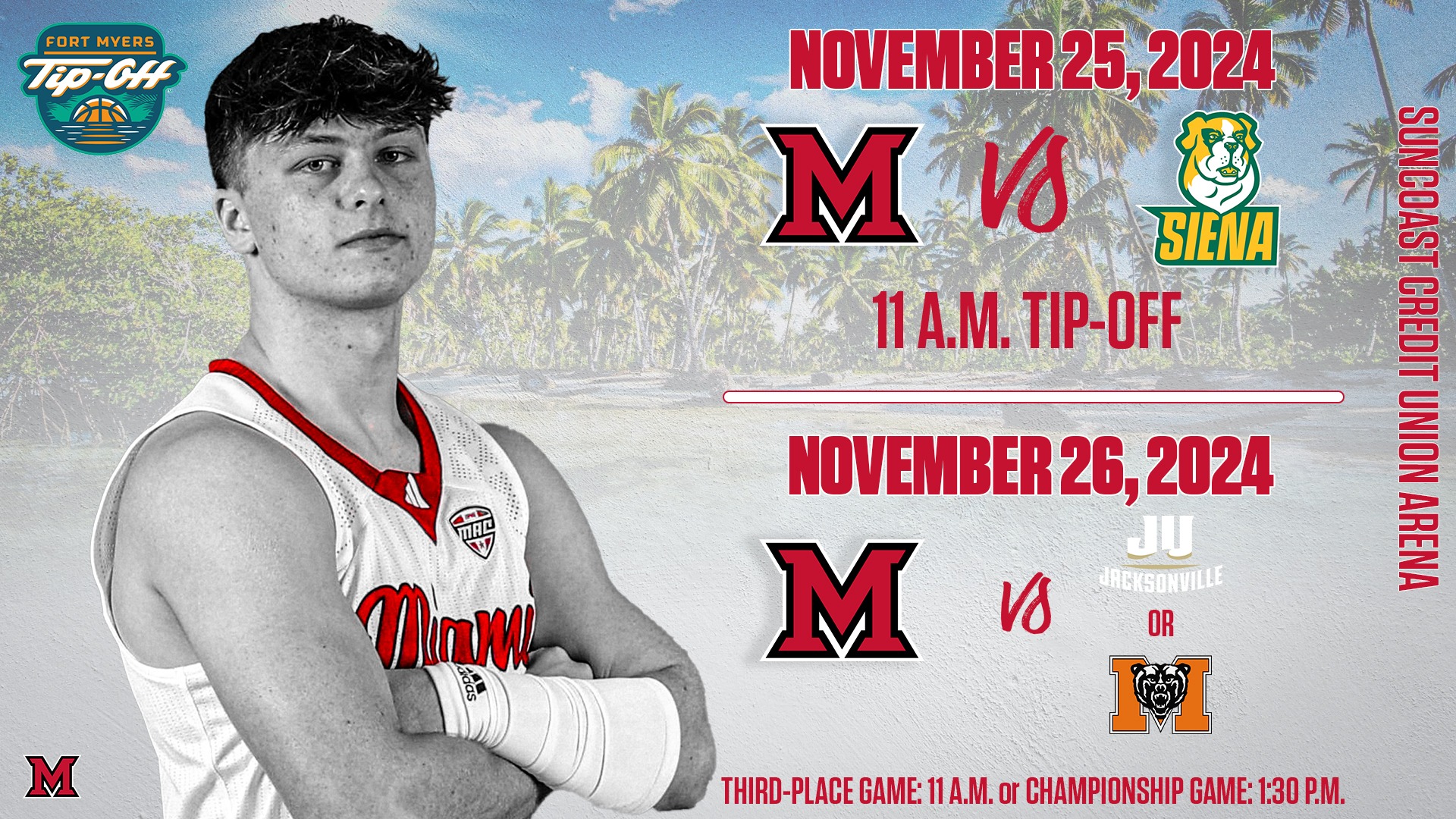 Miami Set to Participate in Fort Myers TipOff Miami University RedHawks