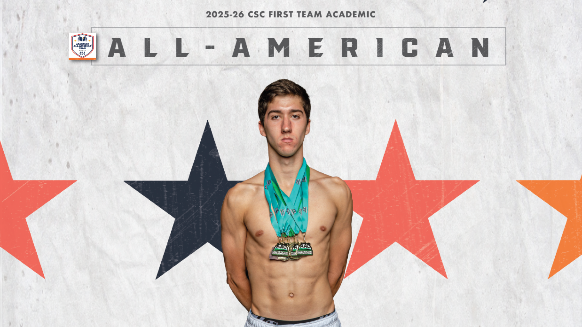 Caleb Fry 2025-26 CSC Academic All-America Graphic