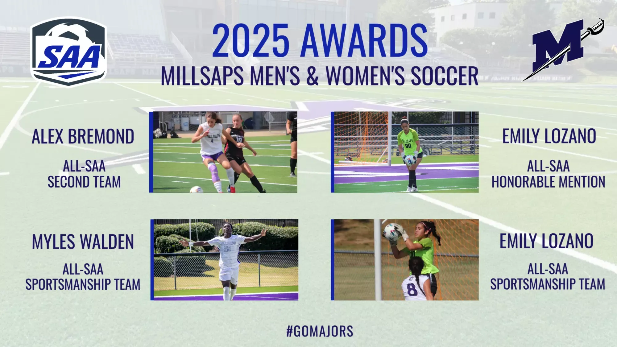 2025 SAA All-Conference + All-Sportsmanship Graphic