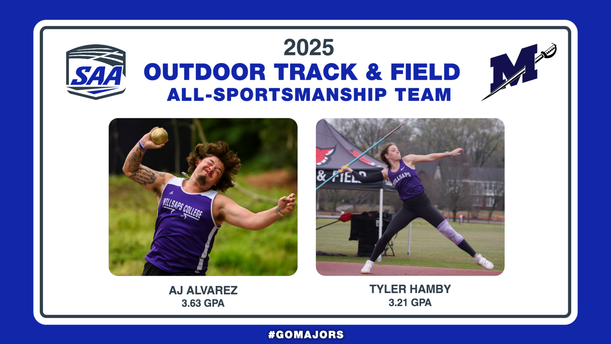 2025 SAA Outdoor Track & Field All-Sportsmanship Team Graphic
