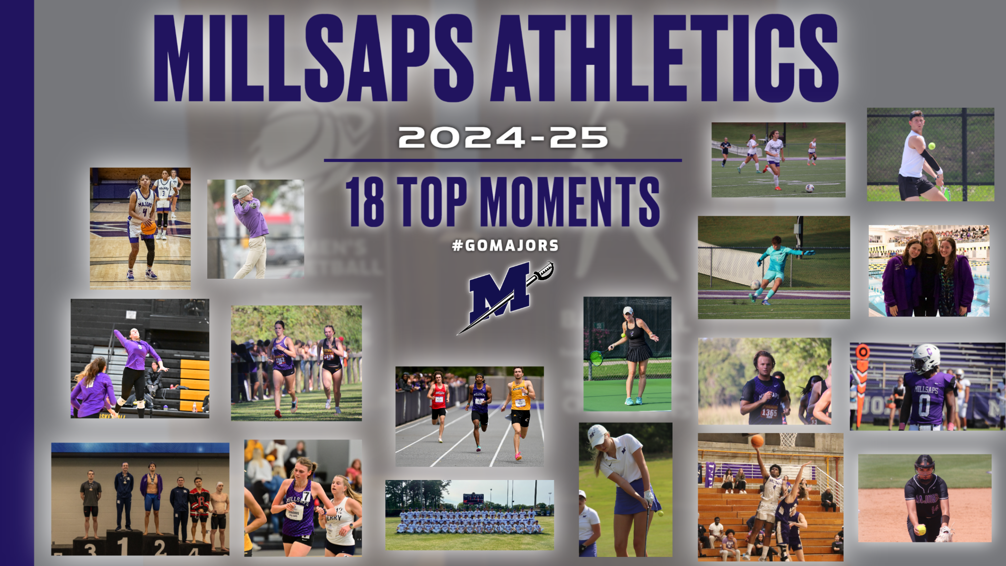 2024-25 Millsaps Athletics Top Moments Graphic