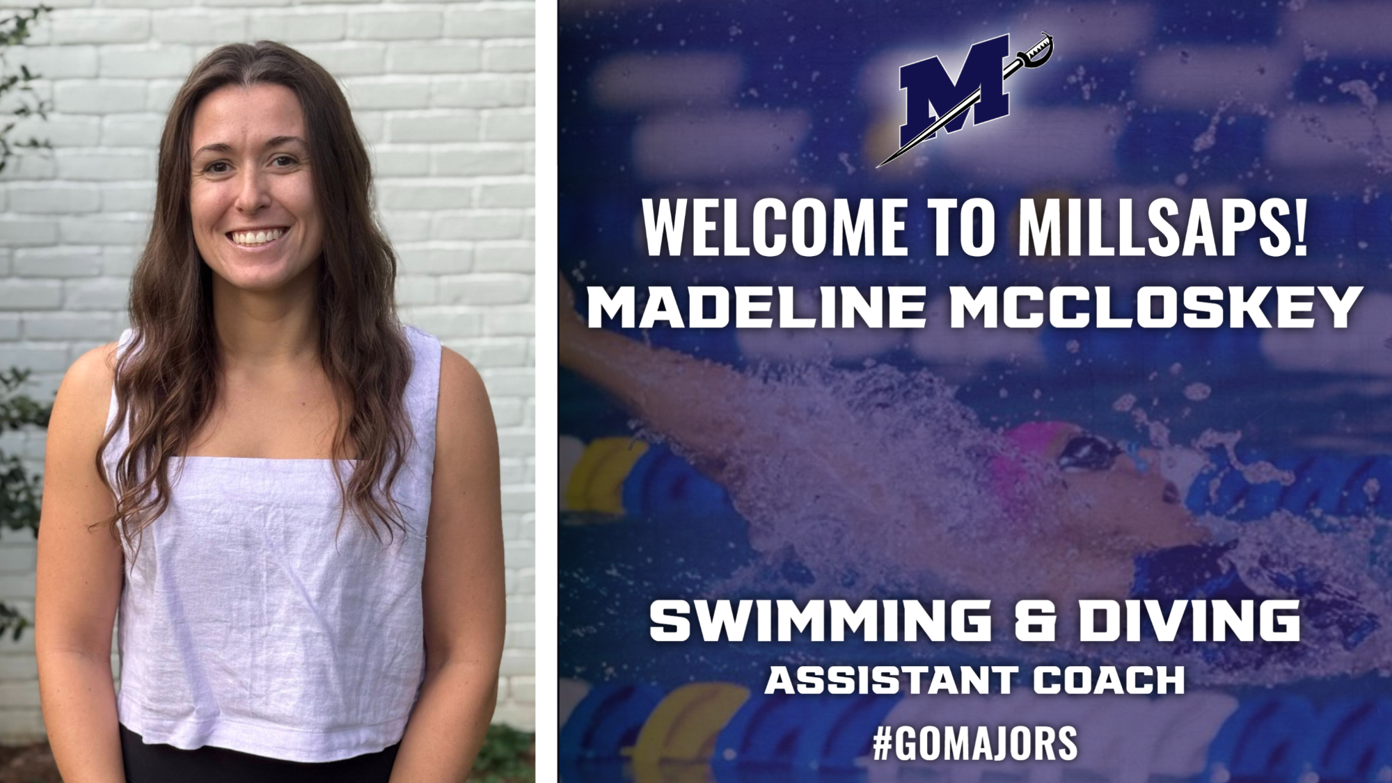 Madeline McCloskey Swimming and Diving Assistant Coach Graphic