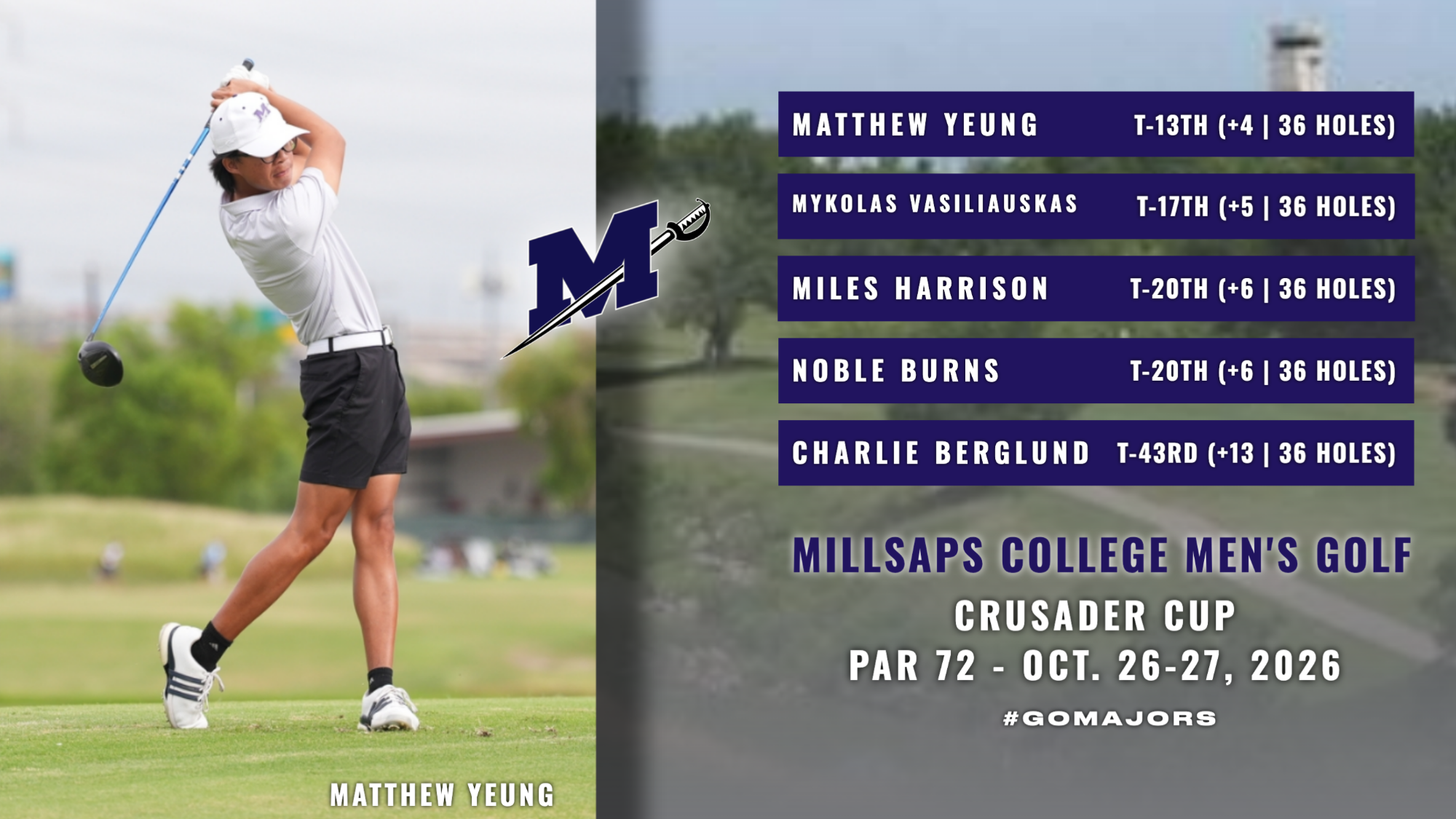 Men's Golf at Crusader Cup Graphic 10-27-26
