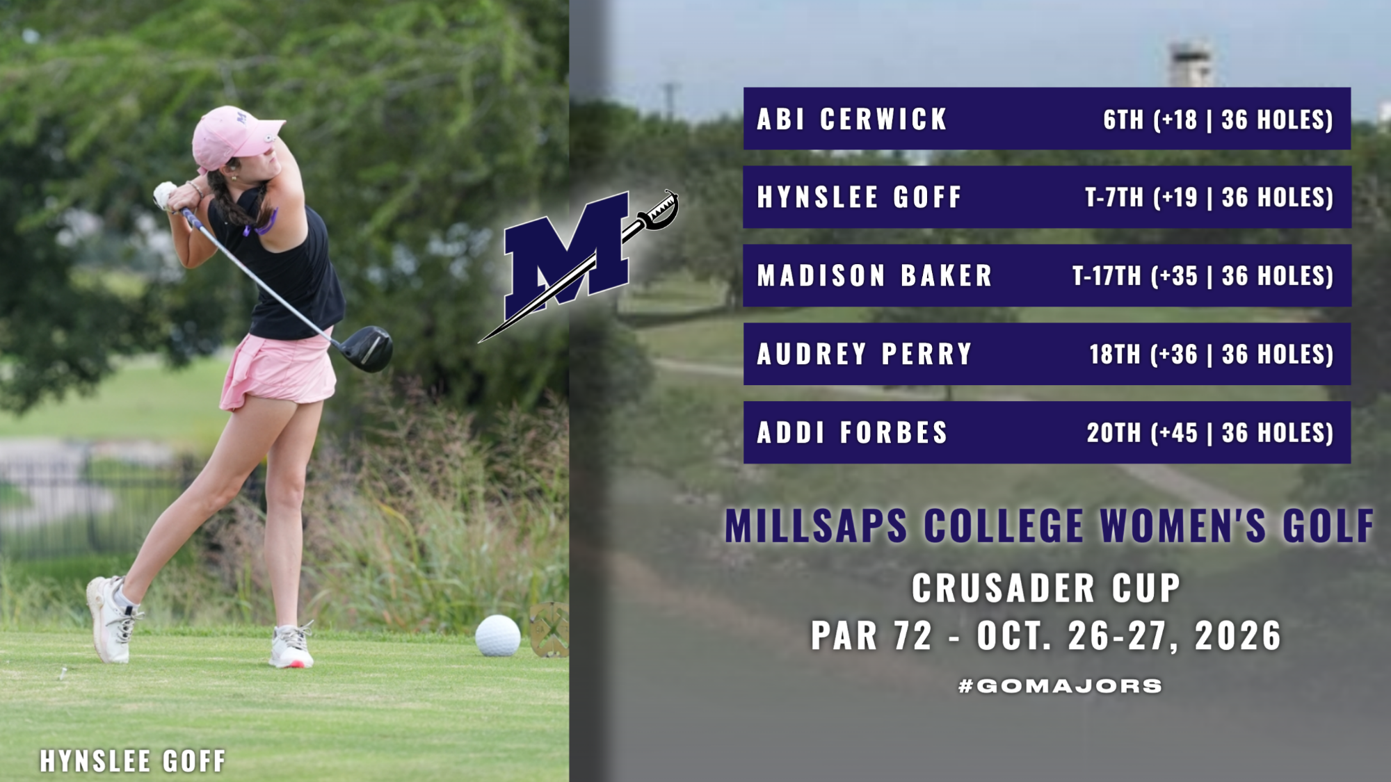 Women's Golf at Crusader Cup Graphic 10-27-26