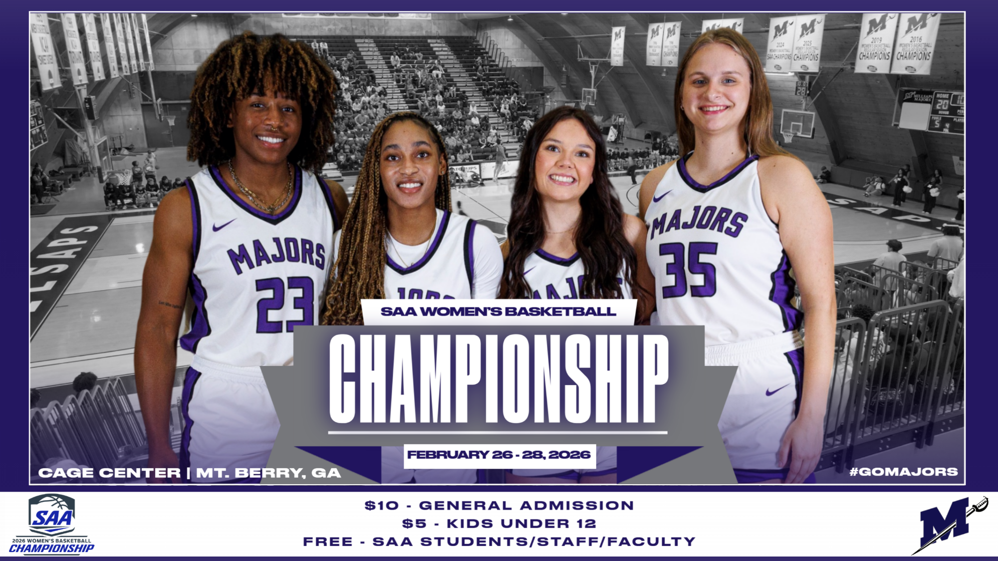 2026 SAA WBB Championship Graphic