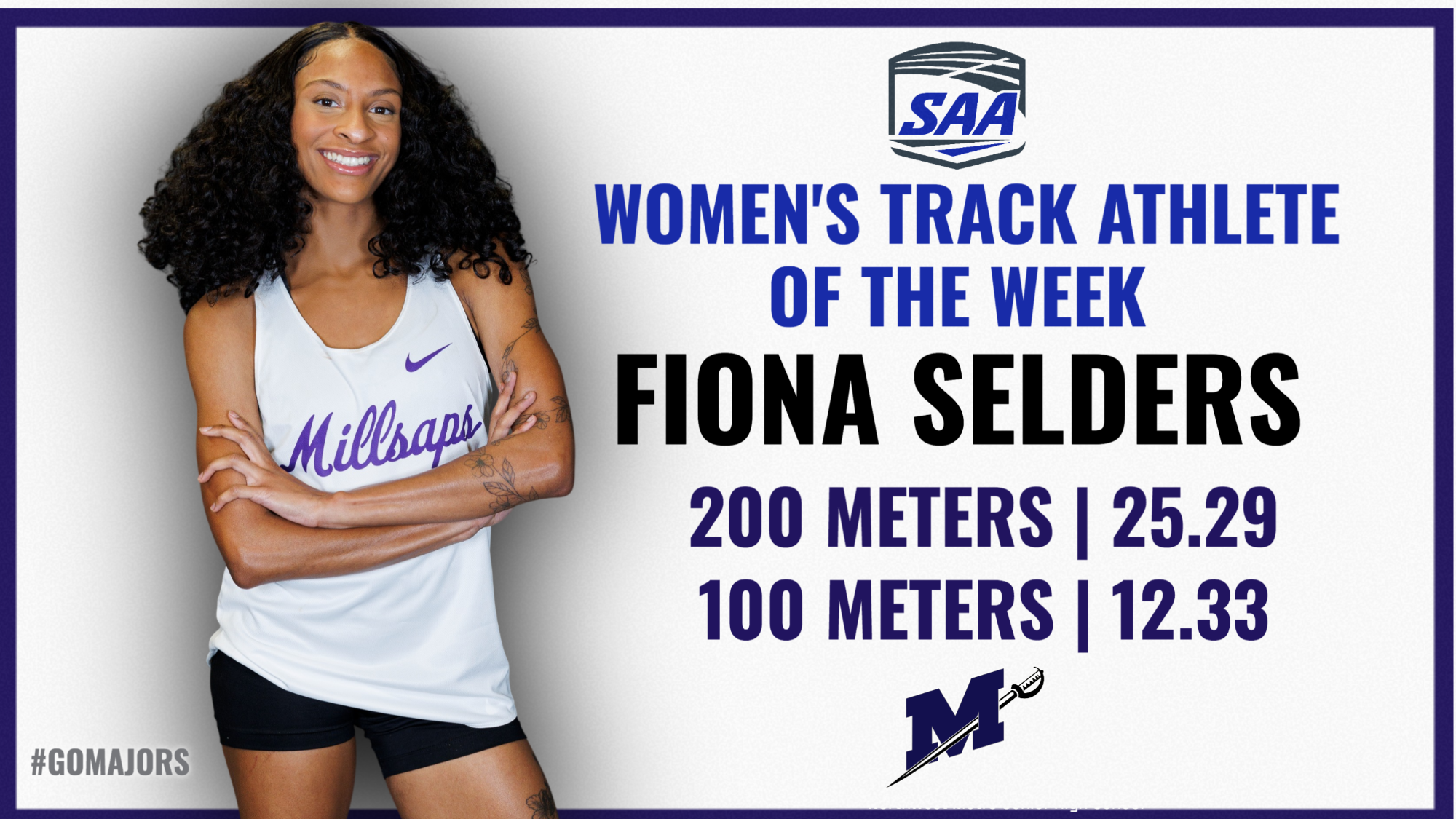 Fiona Selders SAA Track Athlete of the Week 3-9-26