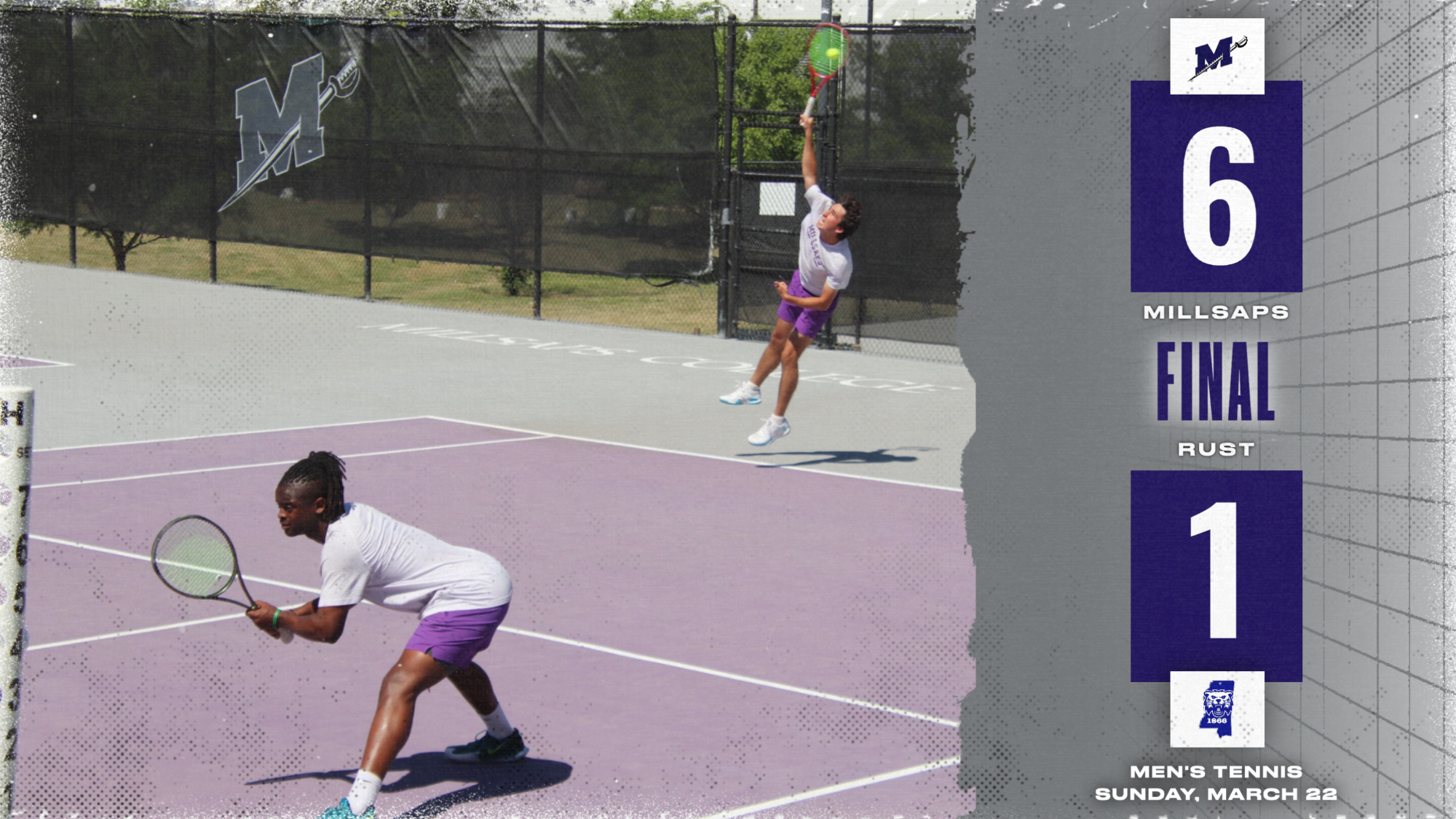Men's Tennis vs Rust Graphic 3-23-26