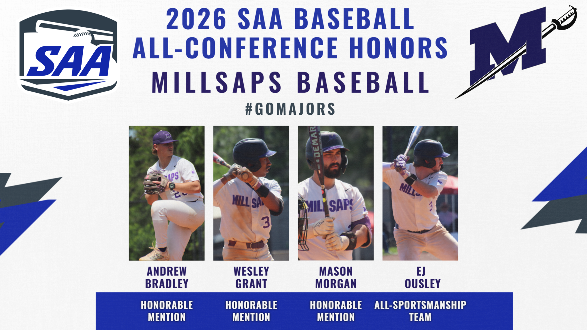 2026 All-SAA Baseball Honors Graphic