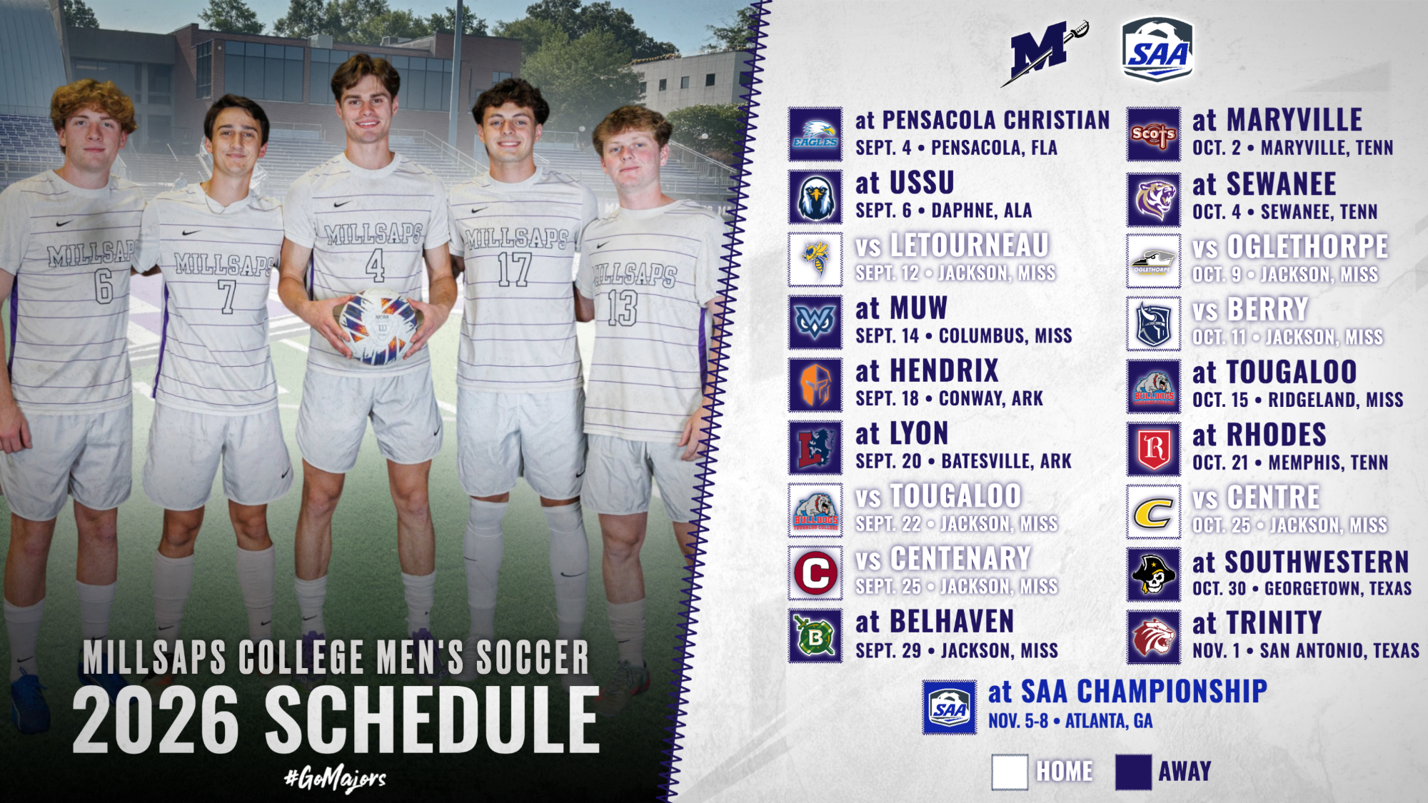 2026 Millsaps College Men's Soccer Graphic