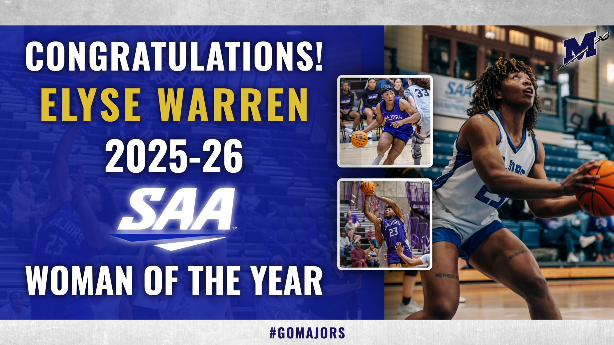 2025-26 SAA Woman of the Year - Elyse Warren