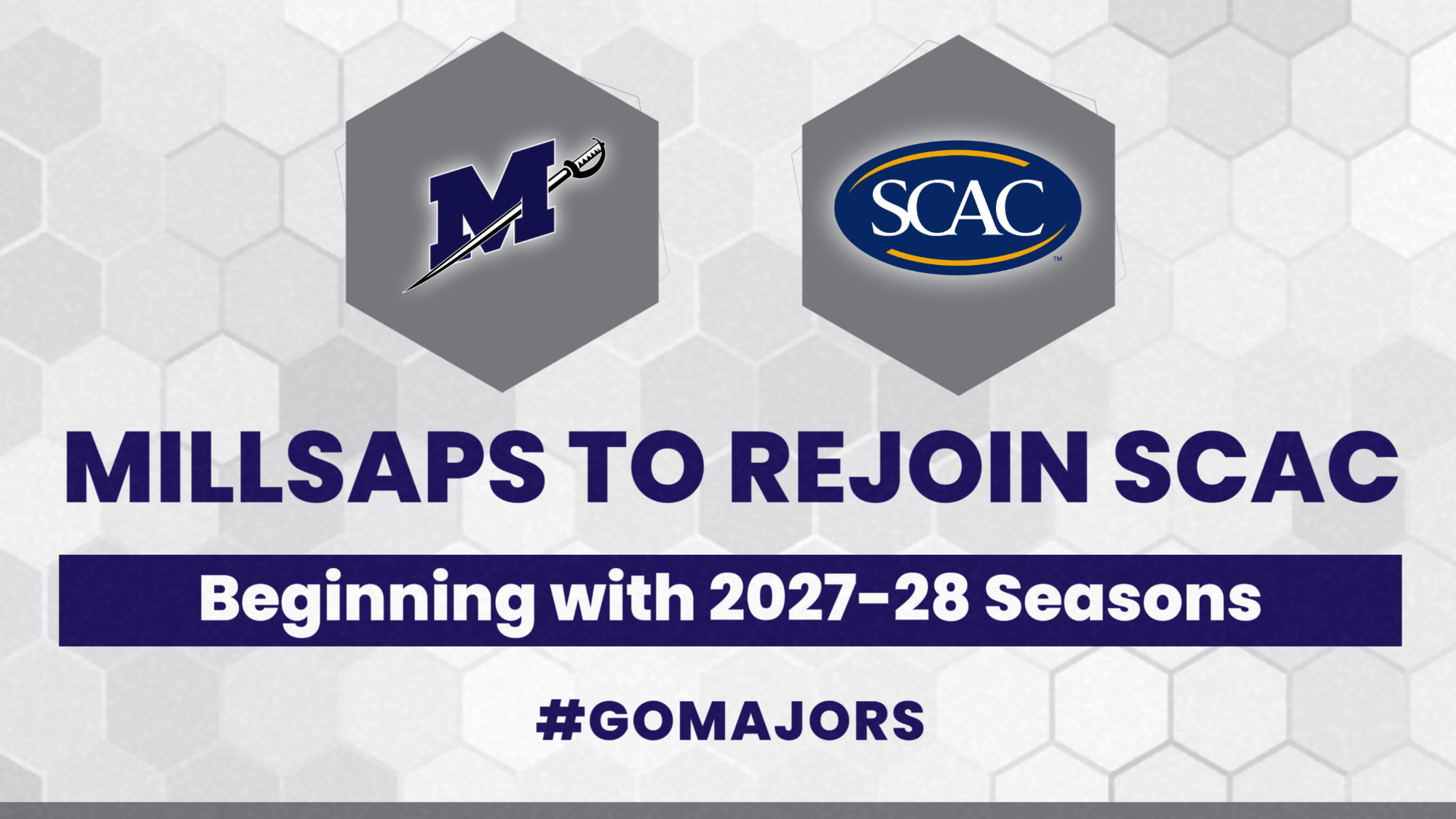 Millsaps College Rejoins SCAC Logo - 2027-28 Seasons