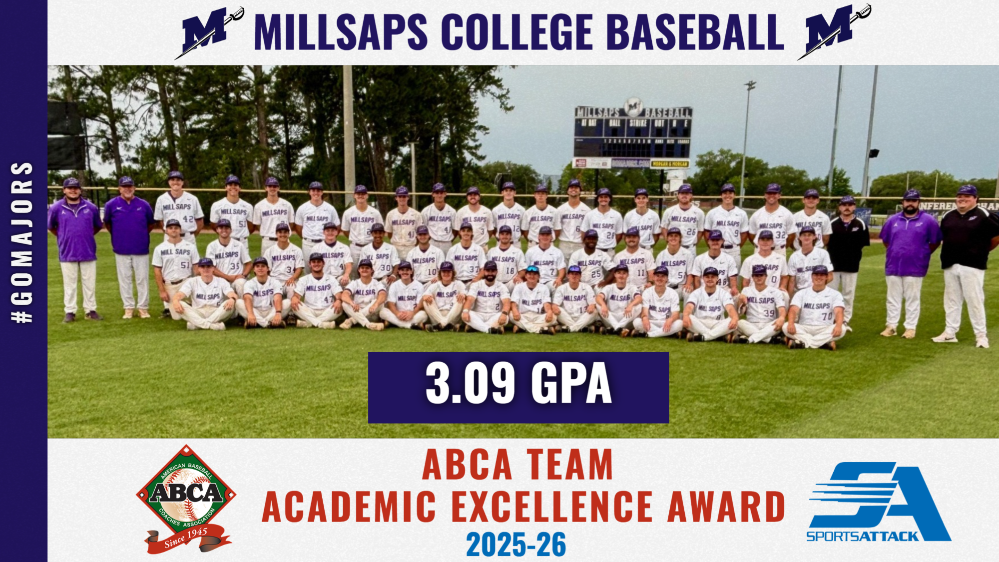 2025-26 ABCA Team Academic Excellence Award Graphic