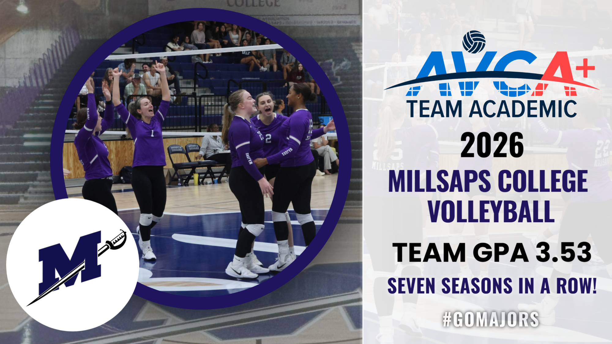 2026 AVCA Team Academic Award Graphic