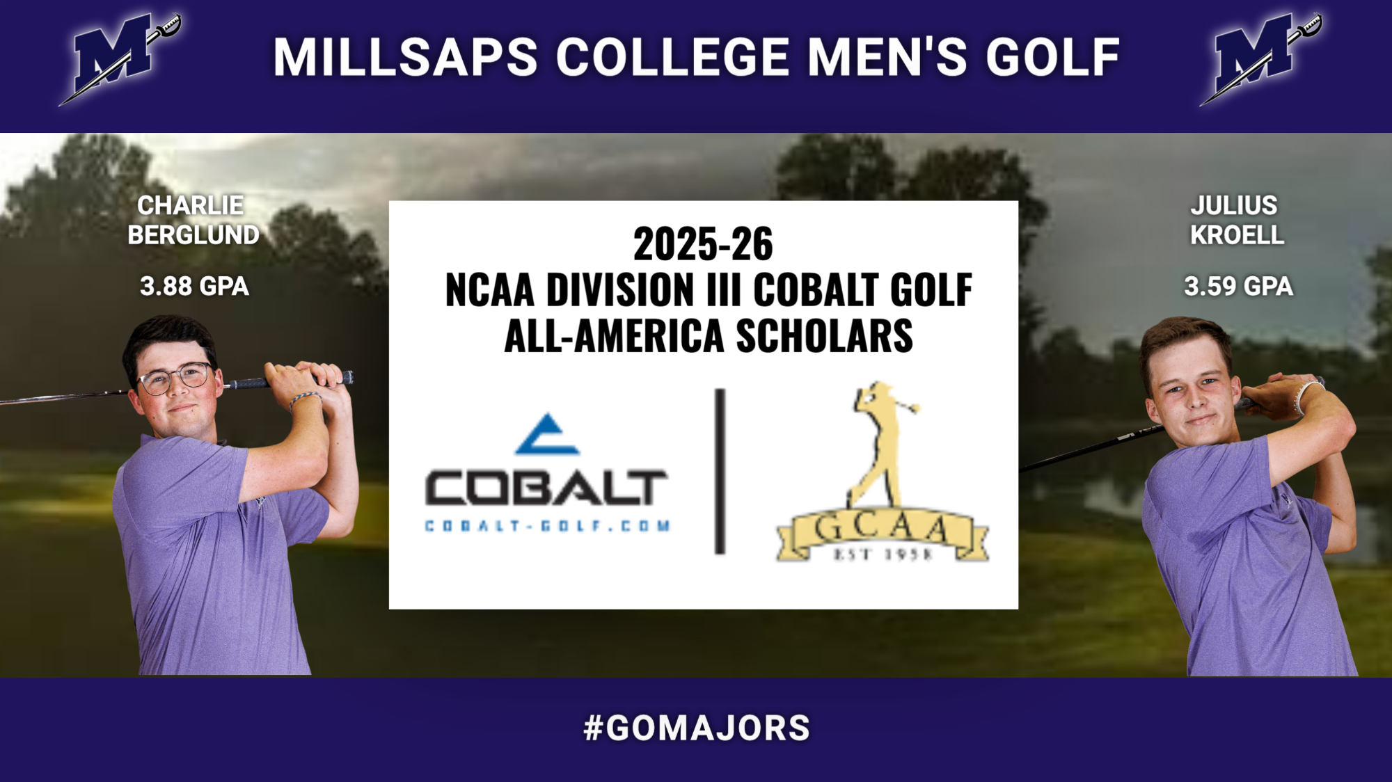 2025–26 NCAA Division III Cobalt Golf All-America Scholars Team Graphic