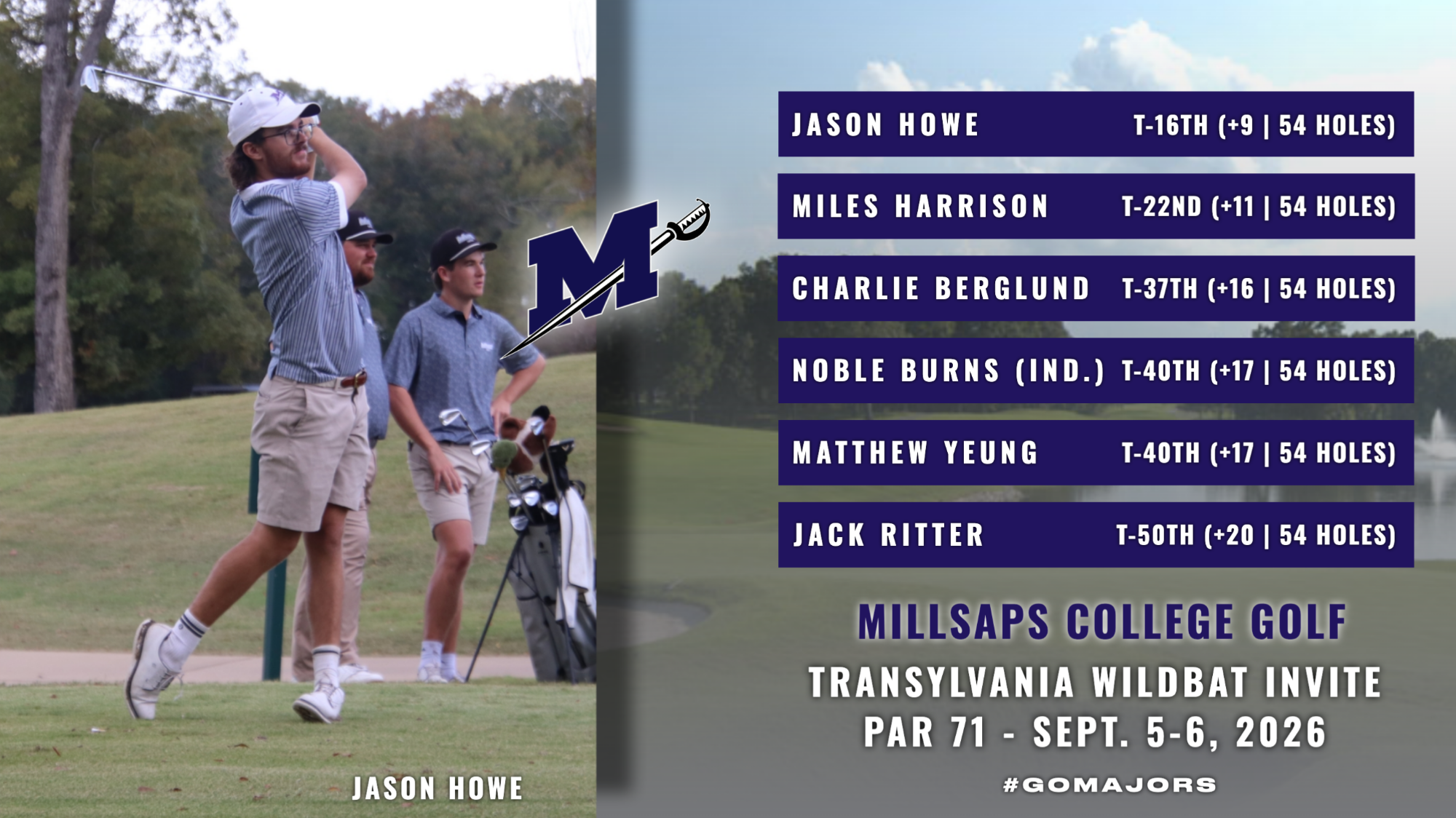Men's Golf at Transylvania WildBat Invite 9-5/6-26