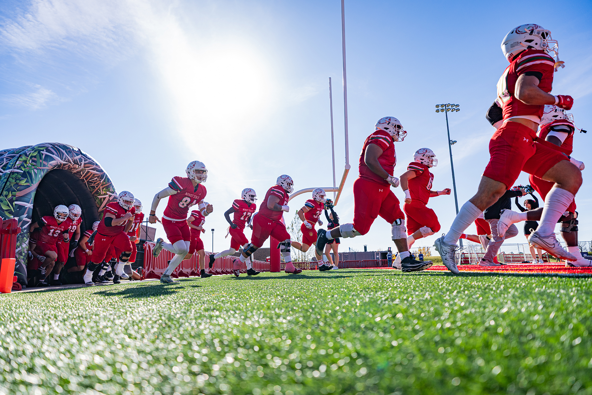 Minot State Football vs USF - Captured at Herb Parker Stadium on Oct 25, 2025 in Minot, North Dakota Photo by Sean Arbaut